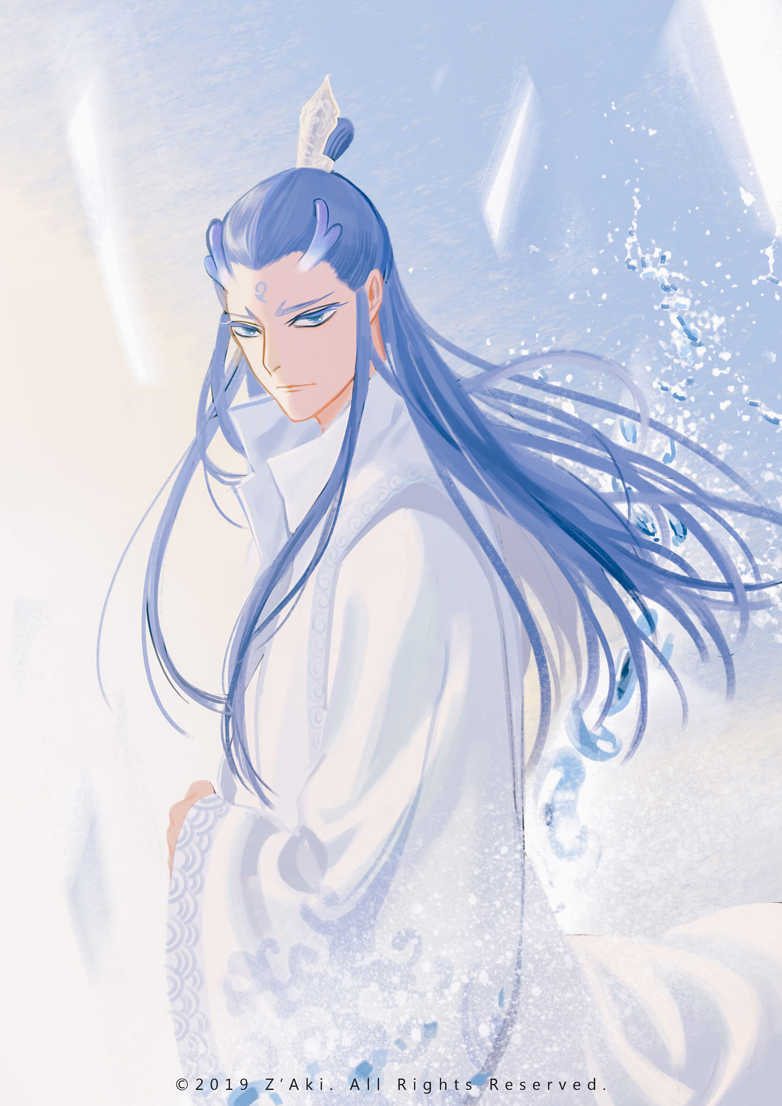 一个饼插画图片壁纸
