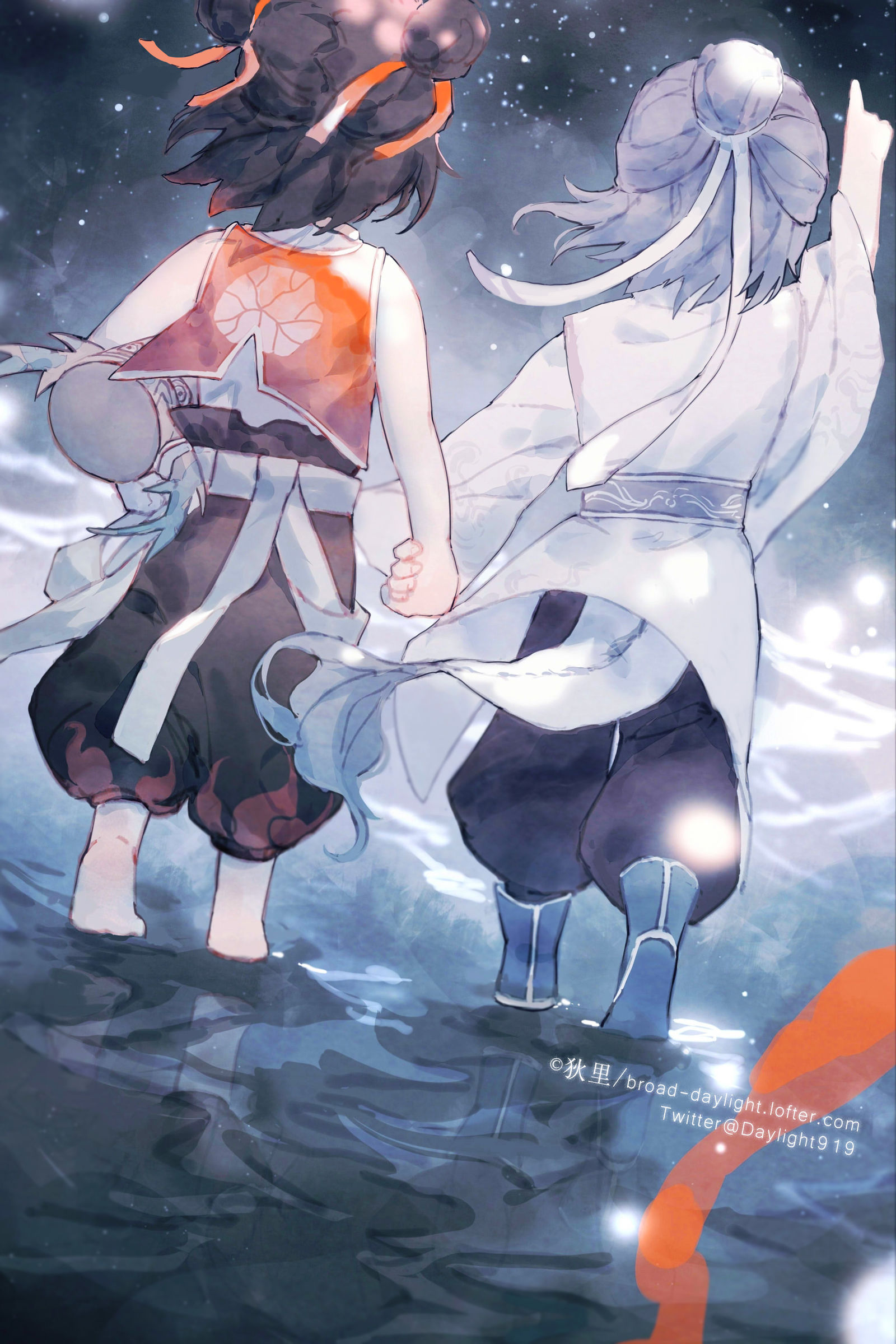 满船清梦压星河插画图片壁纸