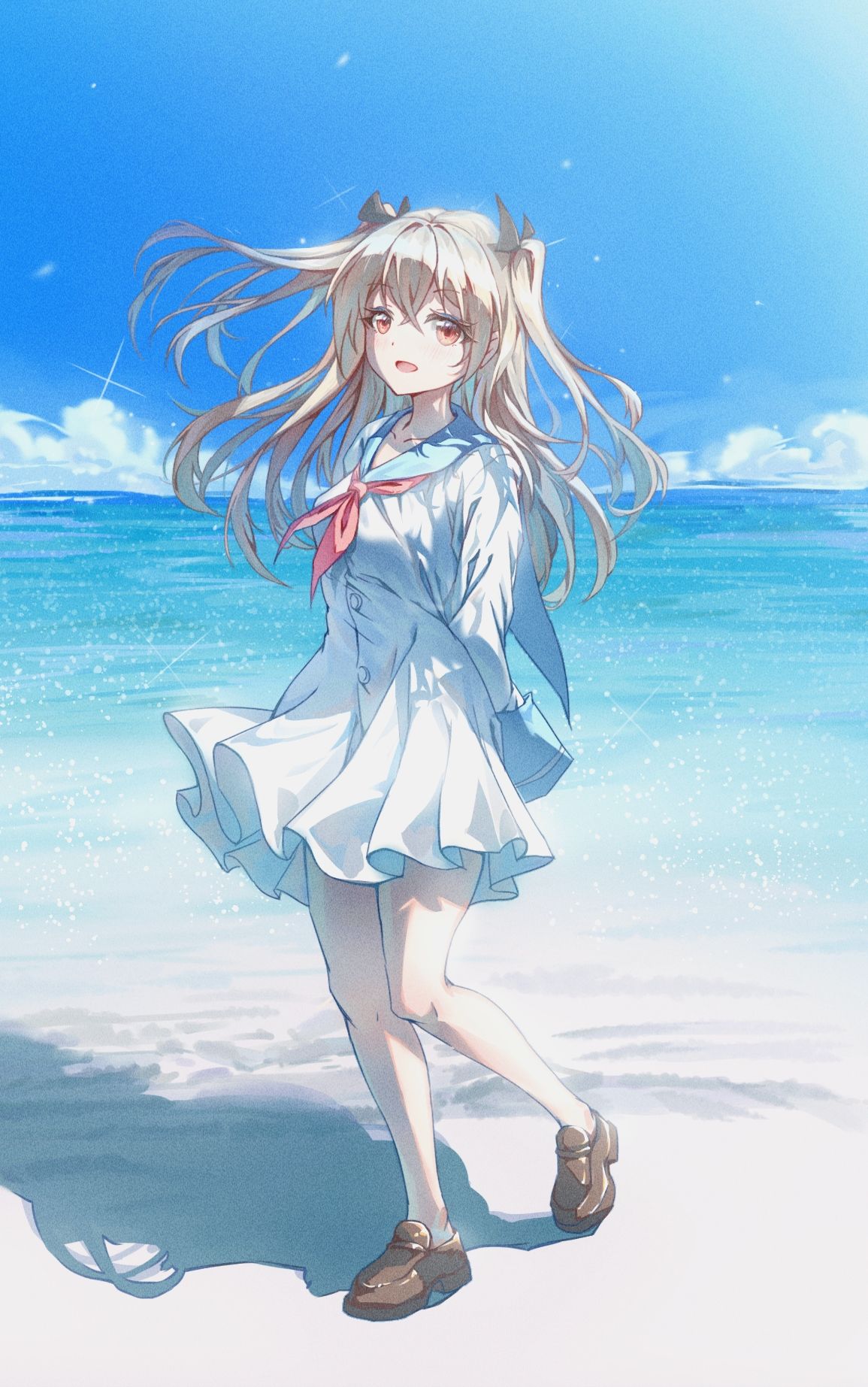 是海边的亚托莉哦 插画图片壁纸