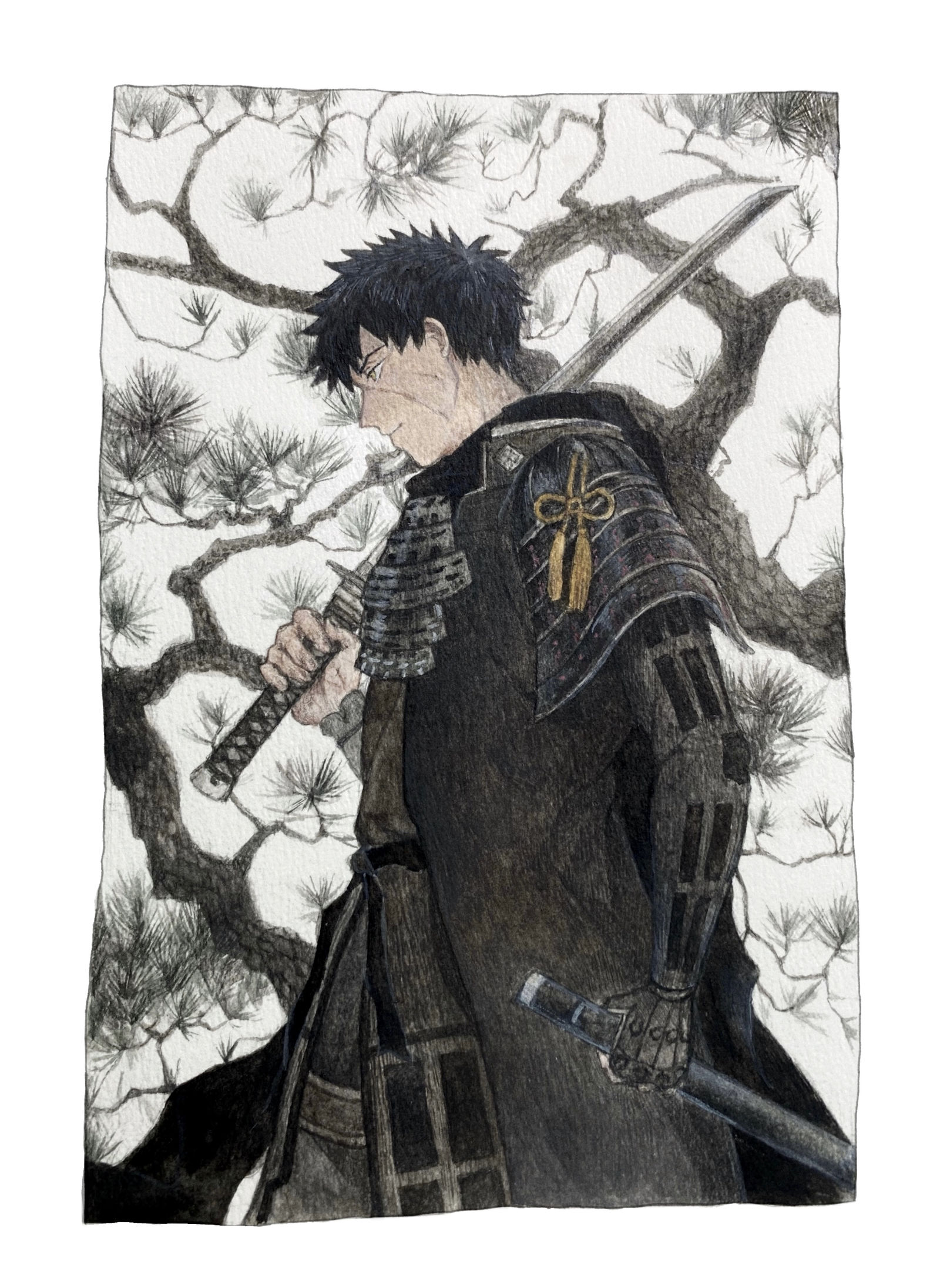 武運長久插画图片壁纸