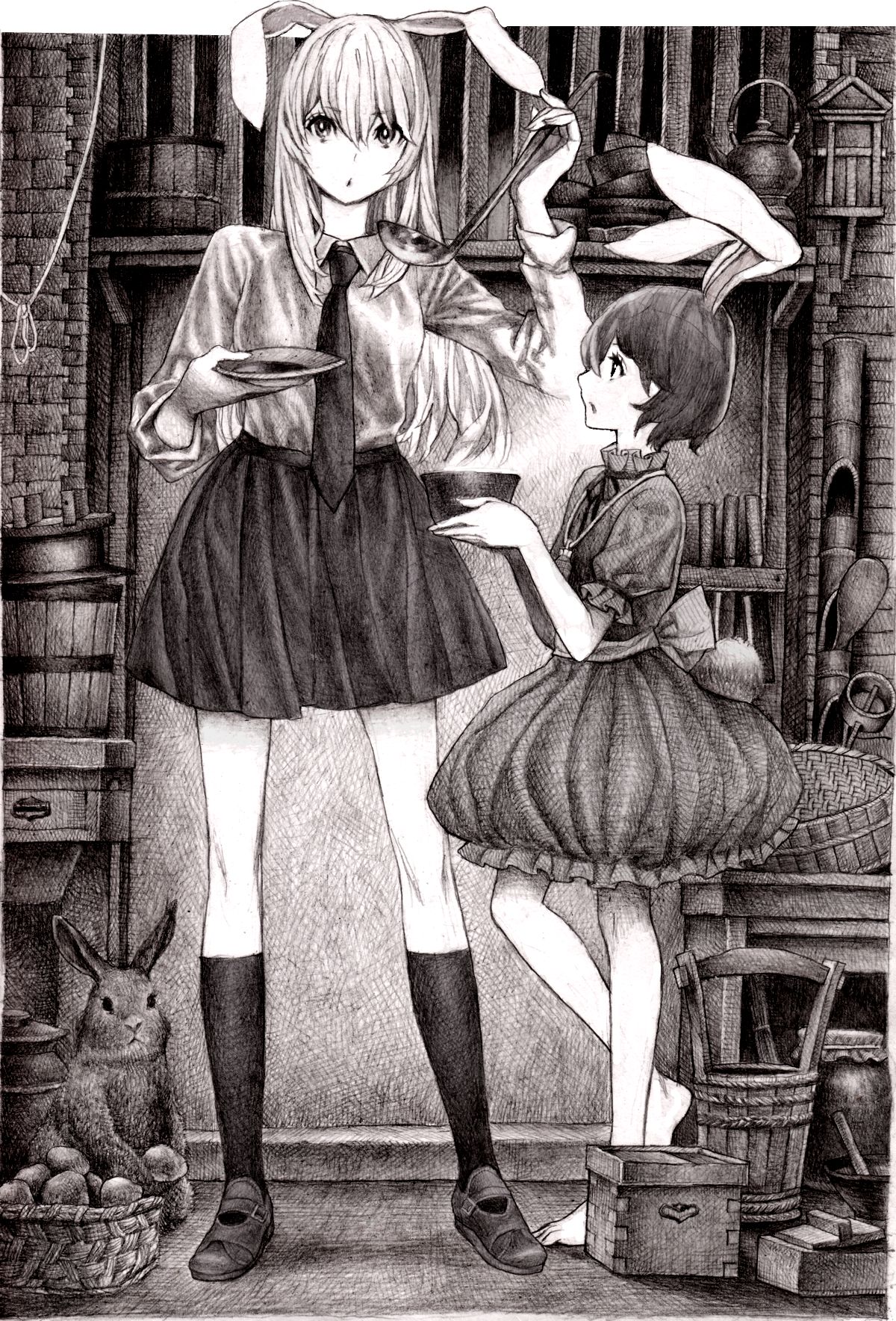 因幡味增汤插画图片壁纸