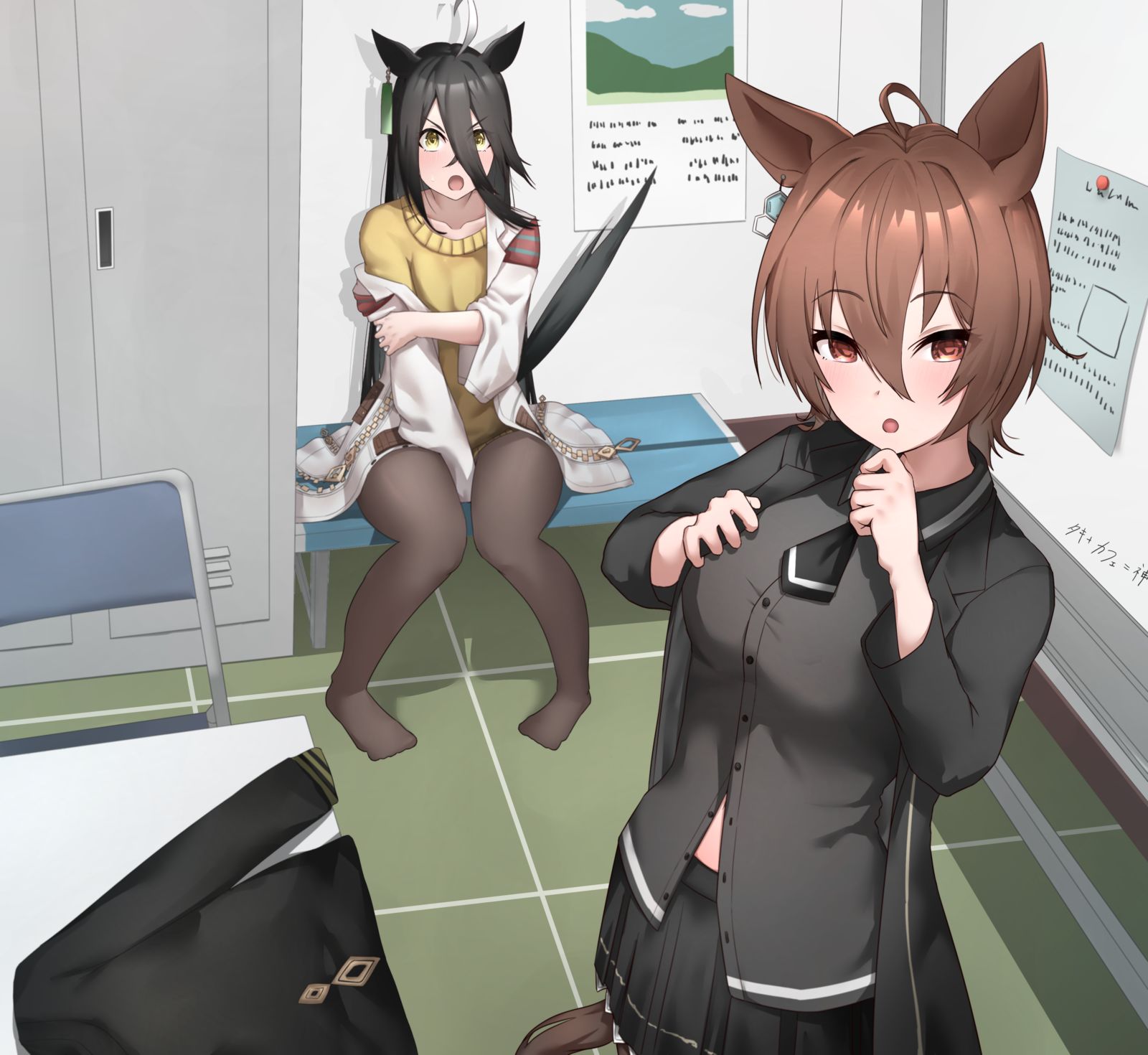 勝負服交換（強引）插画图片壁纸