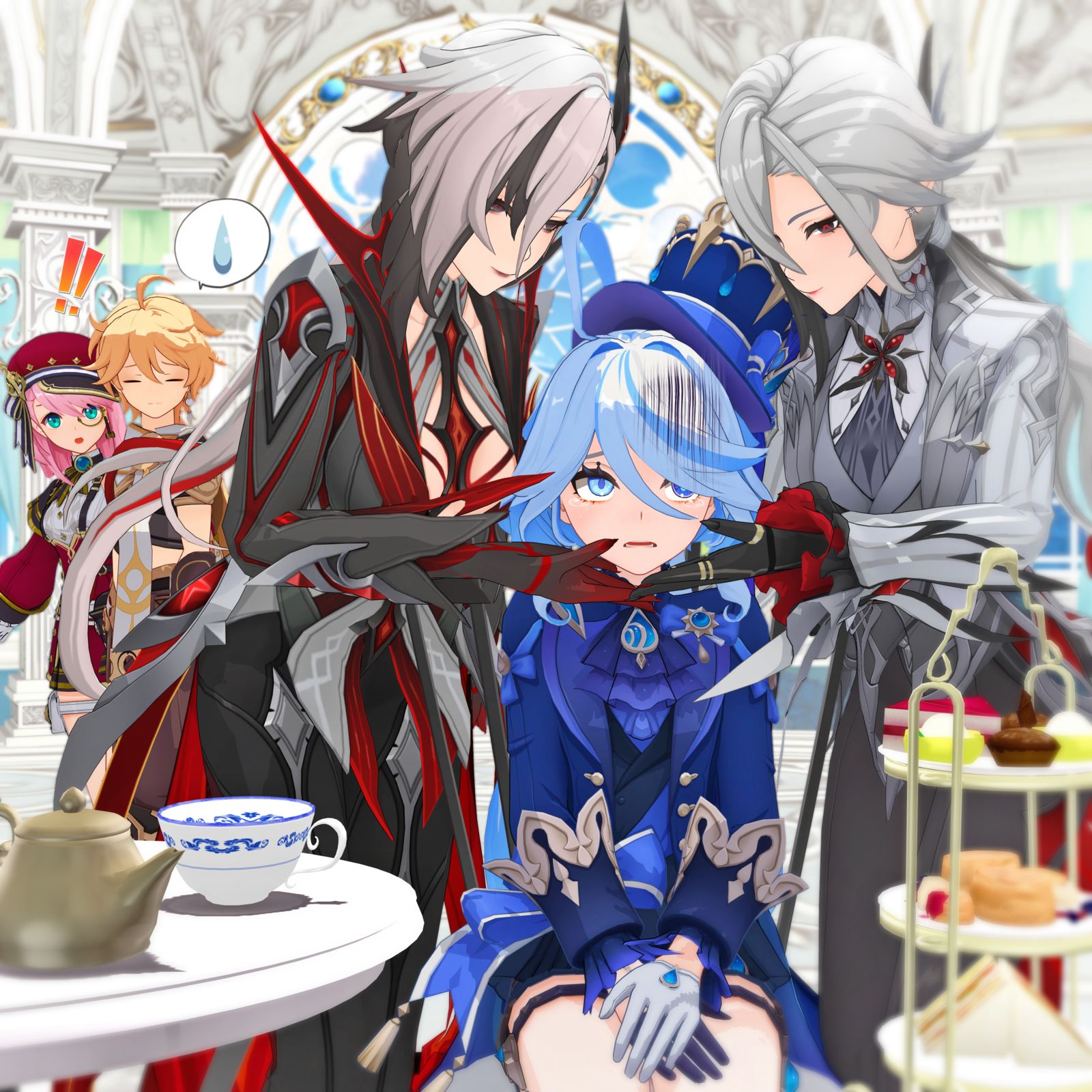 【原神MMD】弗里娜、仆人等插画图片壁纸