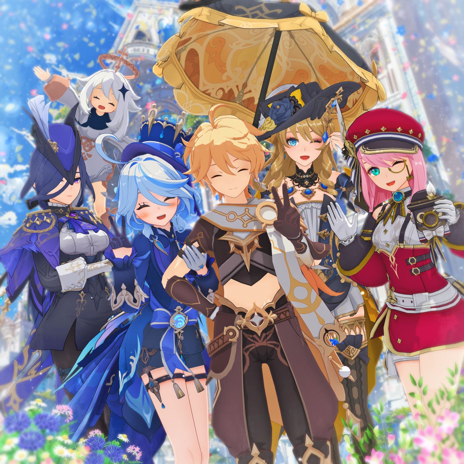 【原神MMD】空先生、弗里娜先生其他各位插画图片壁纸
