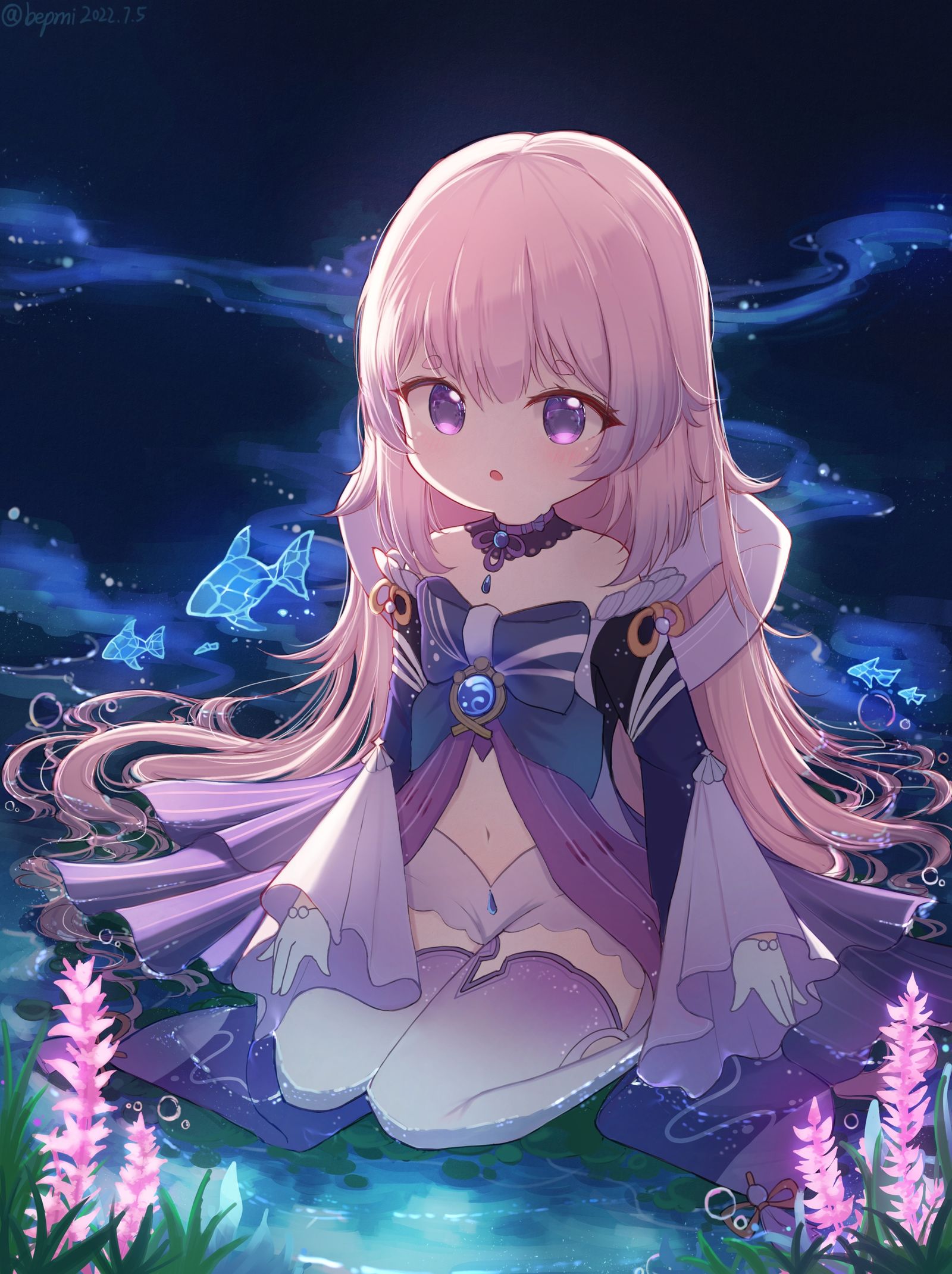 月之巫女插画图片壁纸