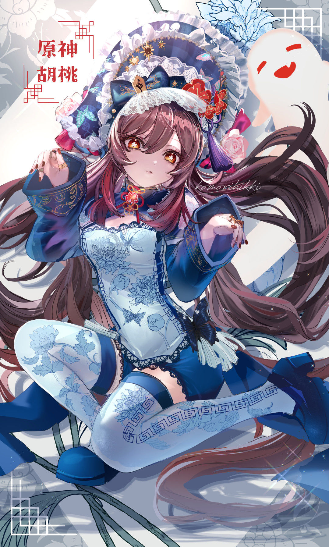 原神胡桃原创搭配插画图片壁纸