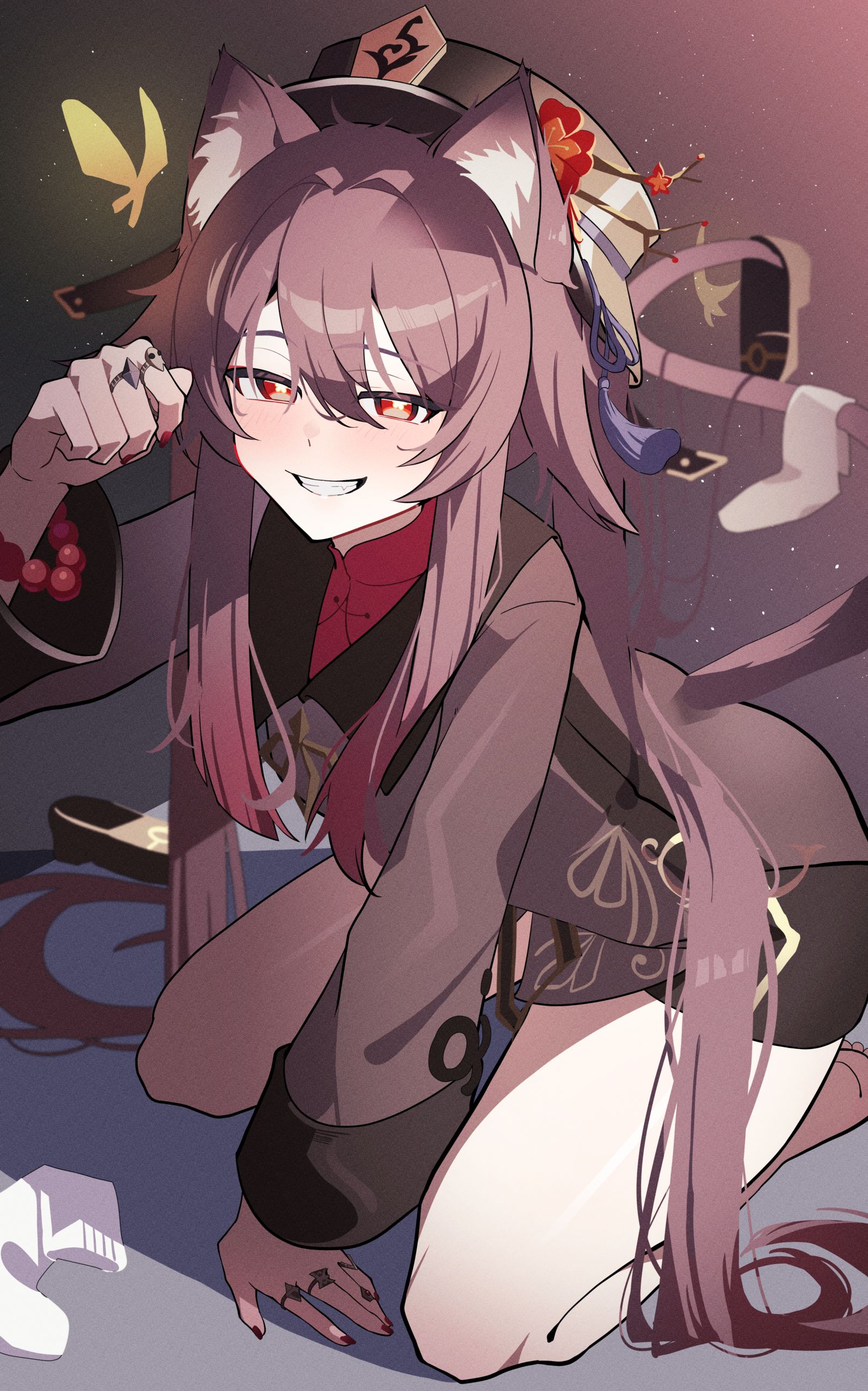 『怎么了喵～？』插画图片壁纸