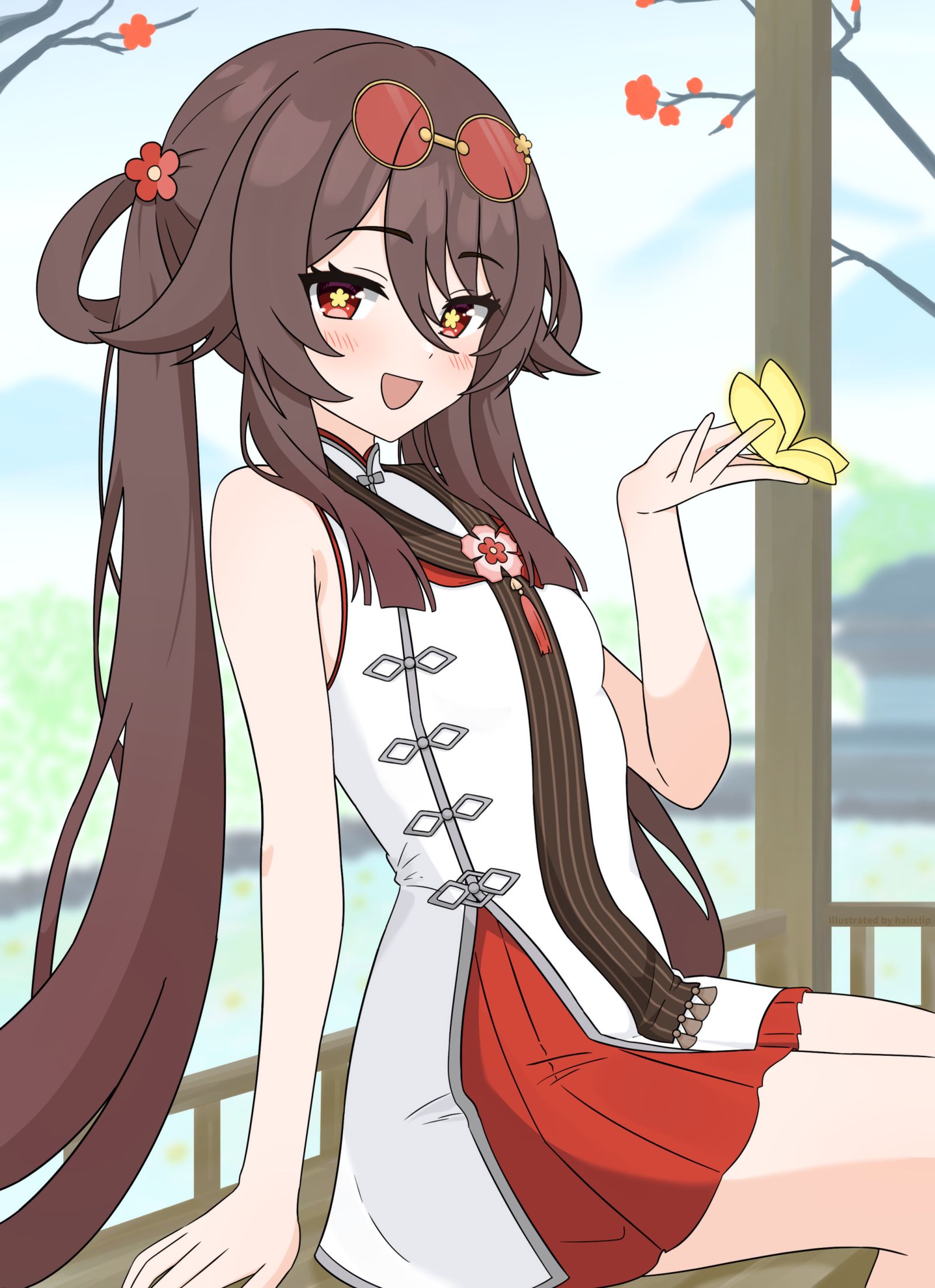 胡桃插画图片壁纸