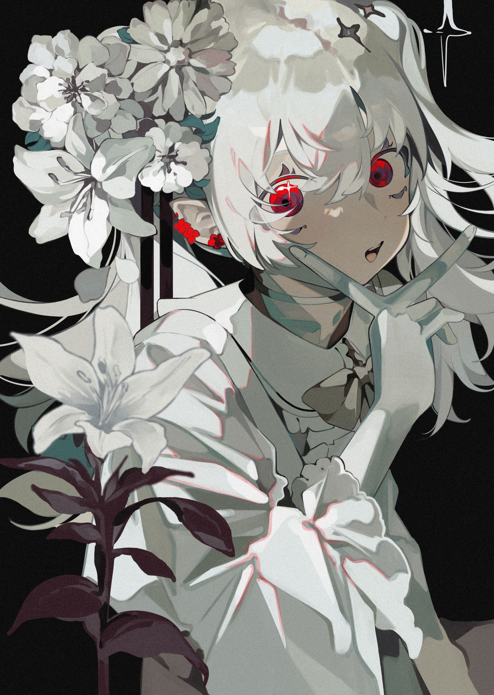 白花插画图片壁纸