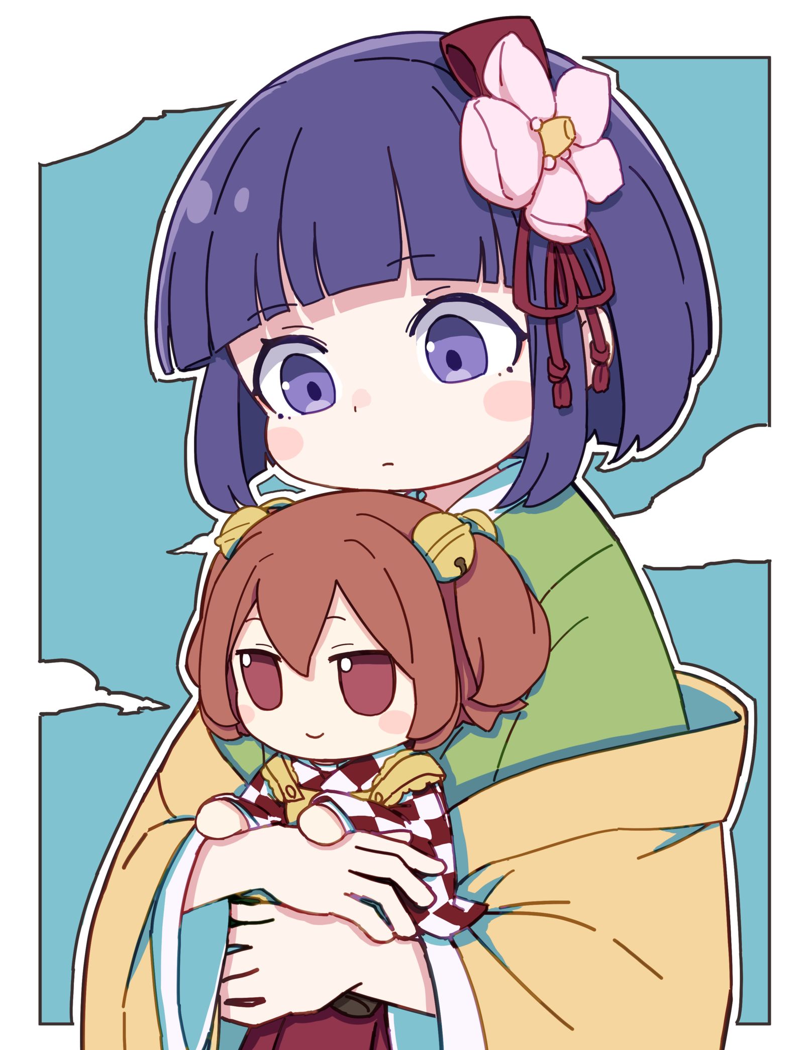 山脚下的小铃插画图片壁纸