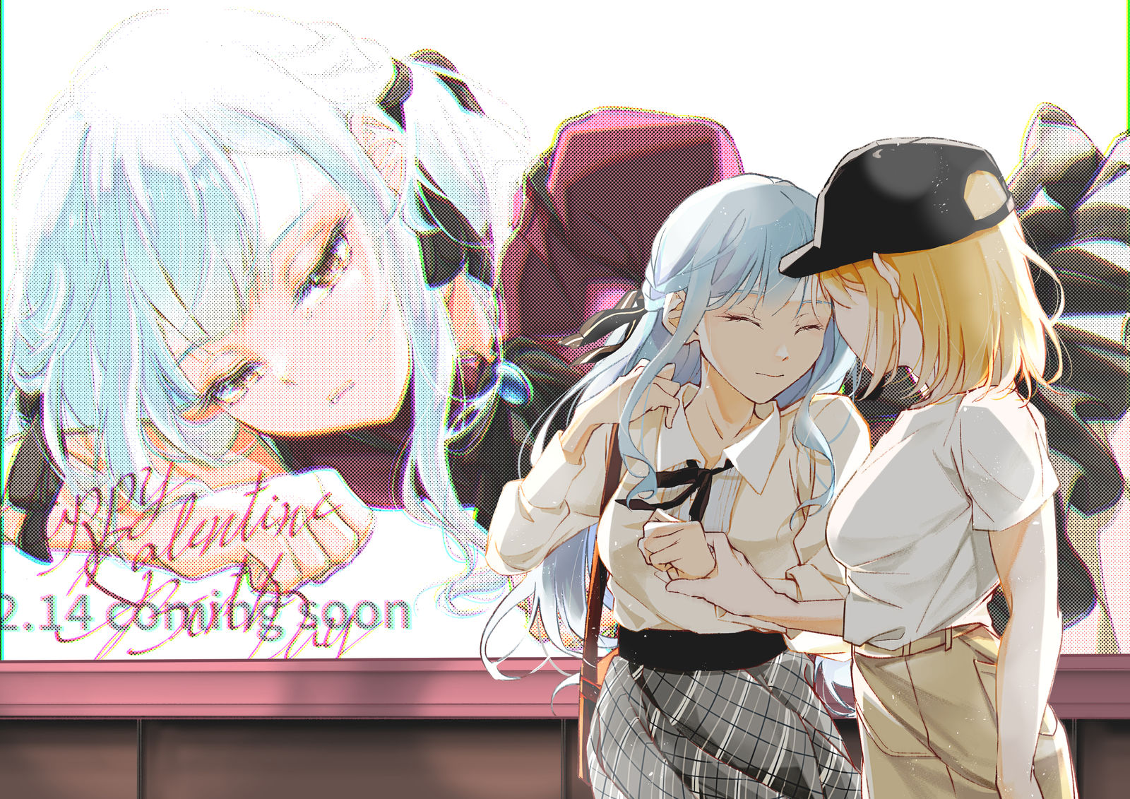 约会插画图片壁纸