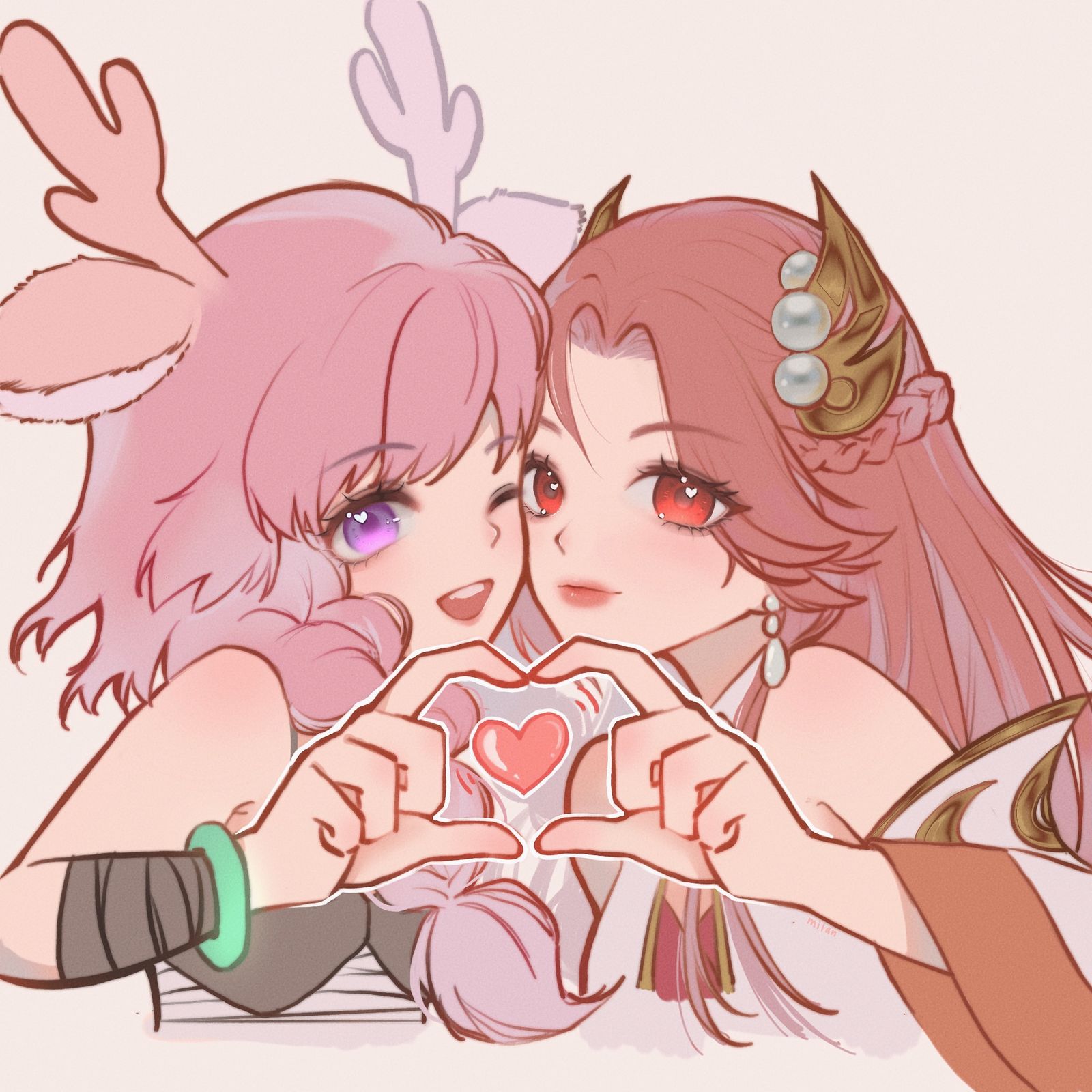 王者荣耀 瑶瑶貂蝉贴贴