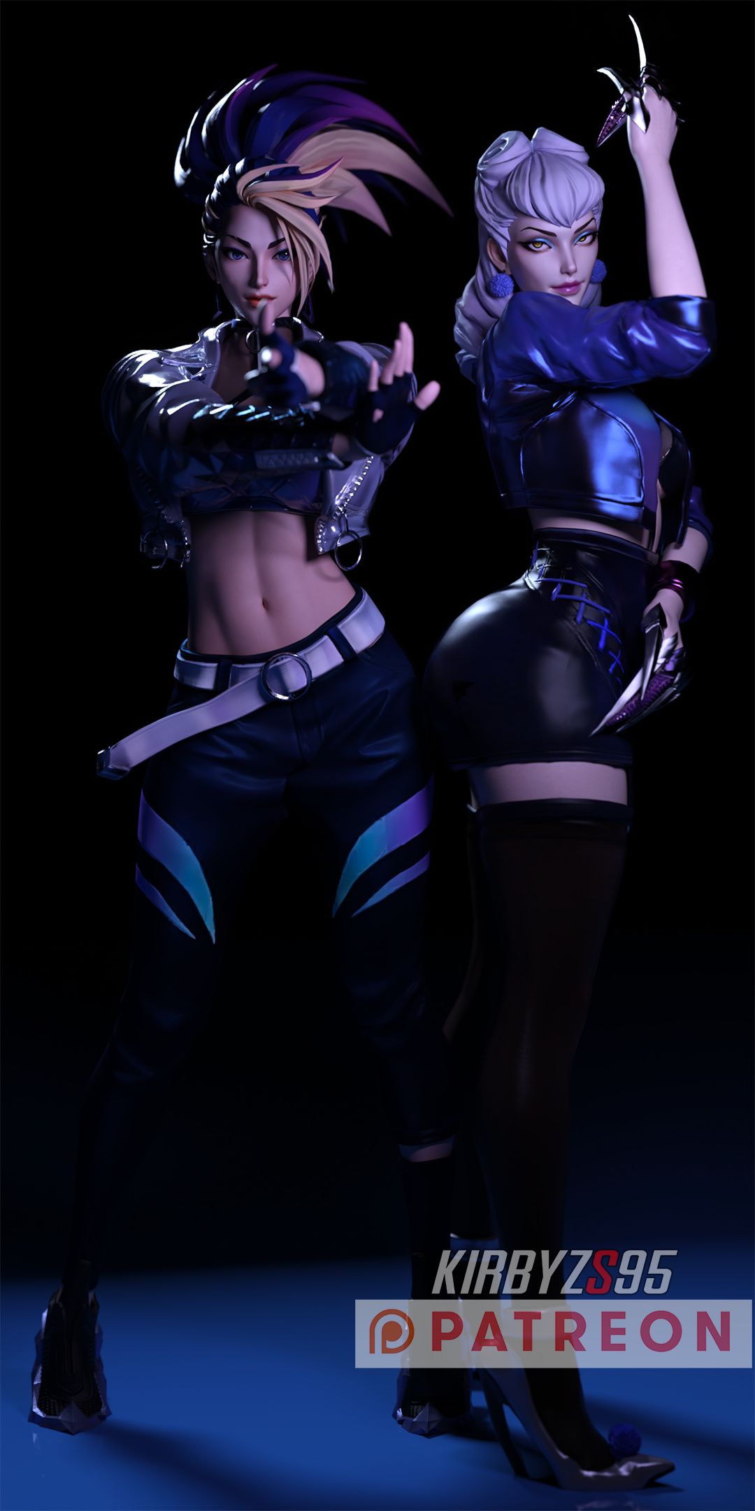 Akali x Evelynn插画图片壁纸