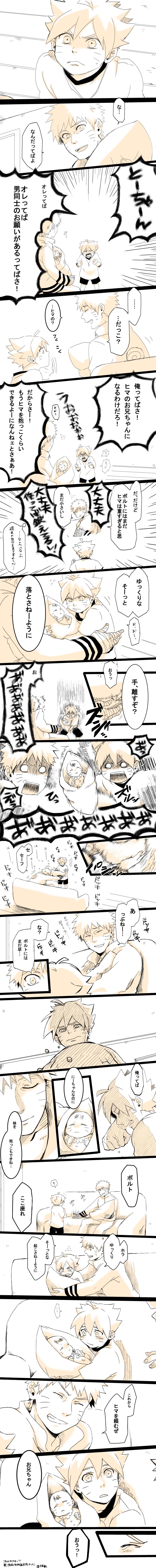火影忍者和博尔特的亲子漫画头像同人高清图