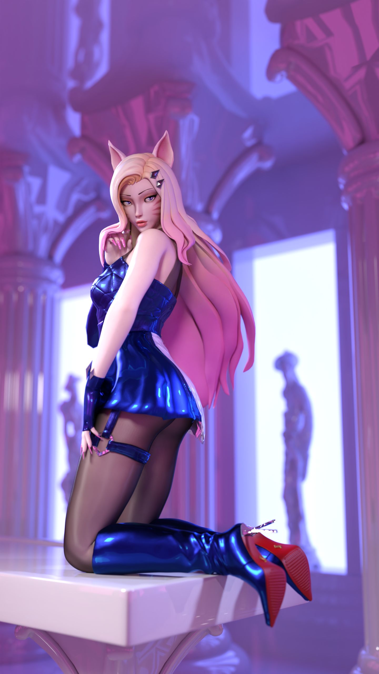 Ahri-色紧身裤美脚