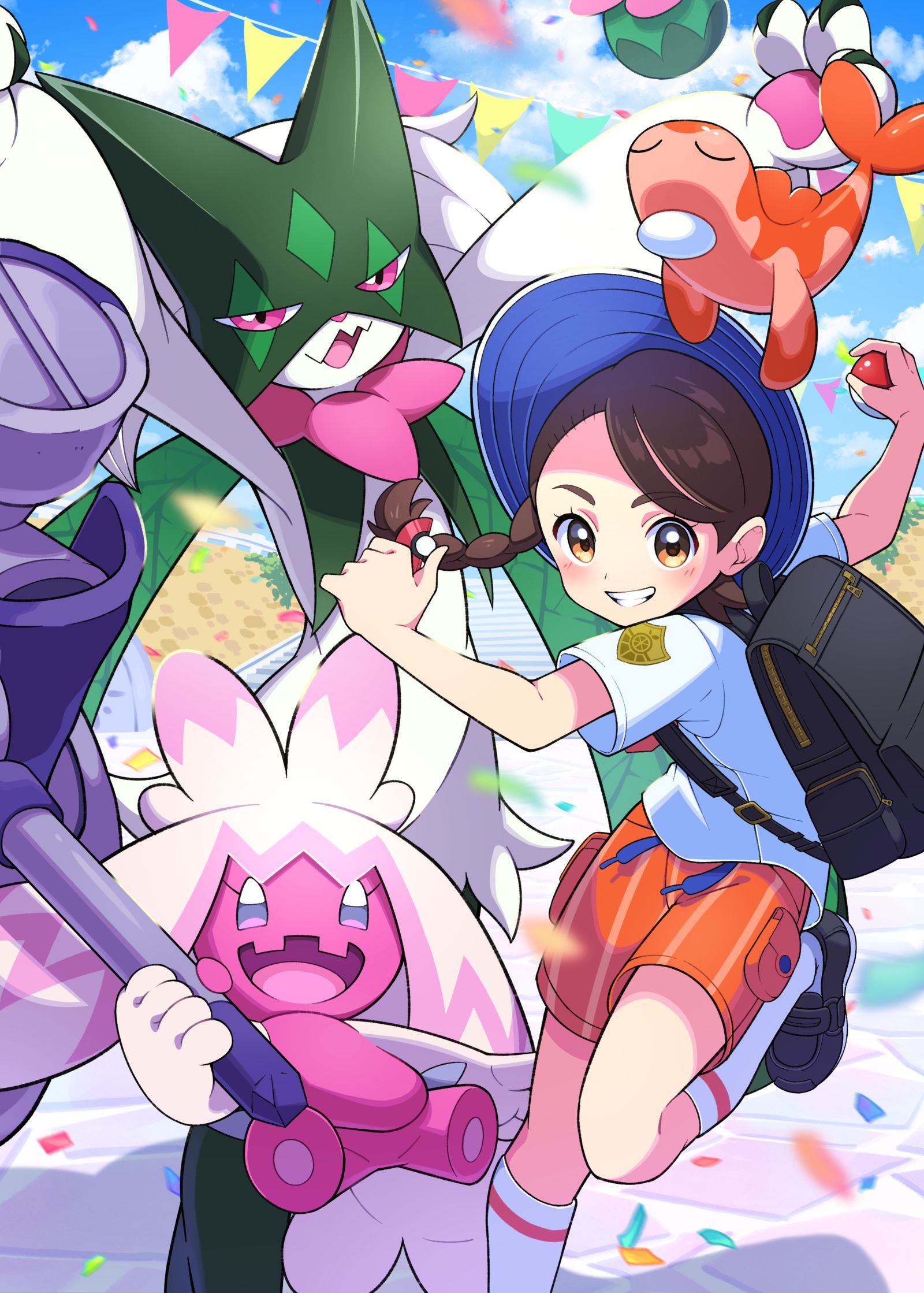 蓝绿色插画图片壁纸