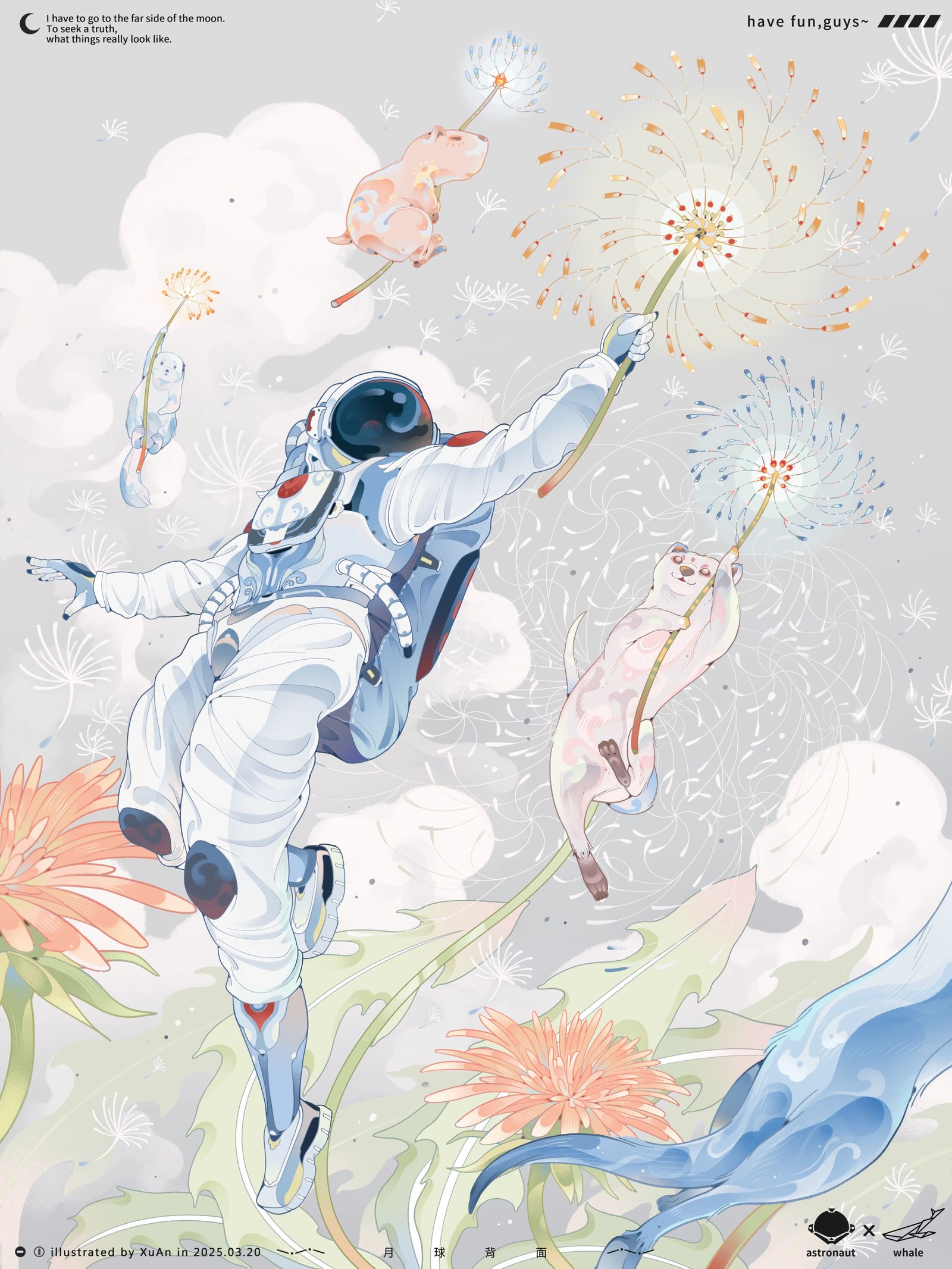 借风起舞-春天蒲公英