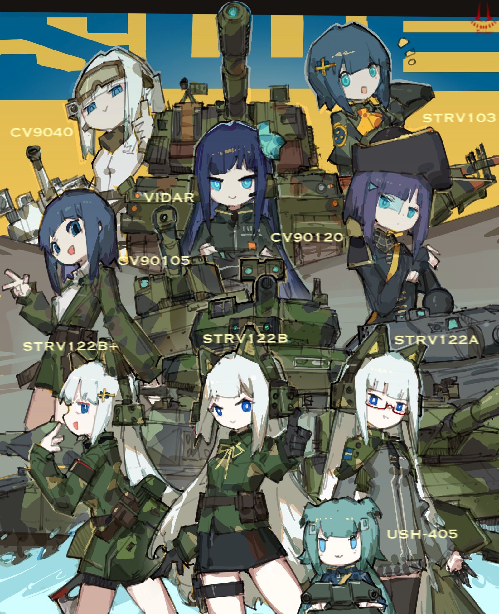 瑞典大队插画图片壁纸