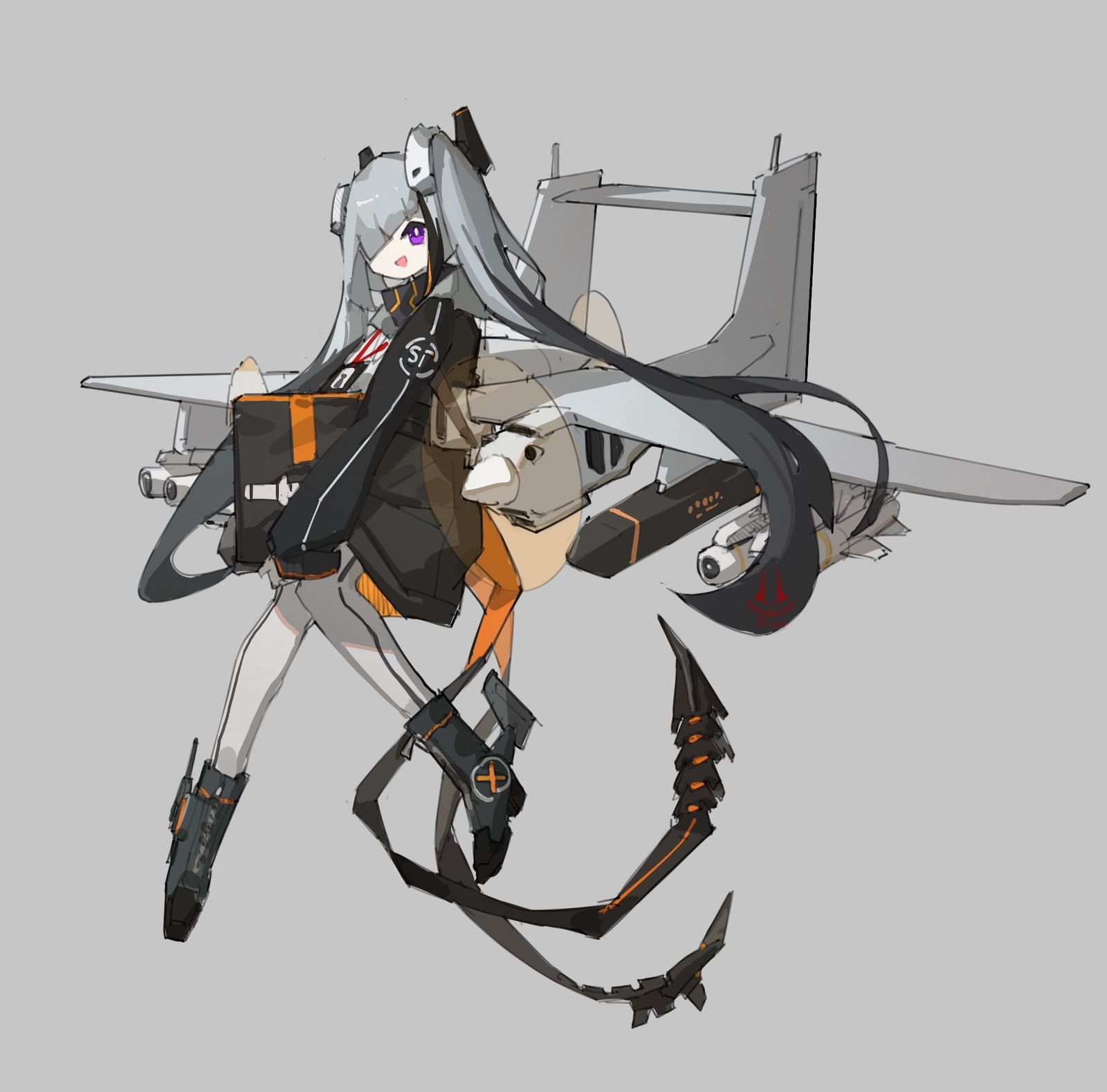 双尾蝎插画图片壁纸