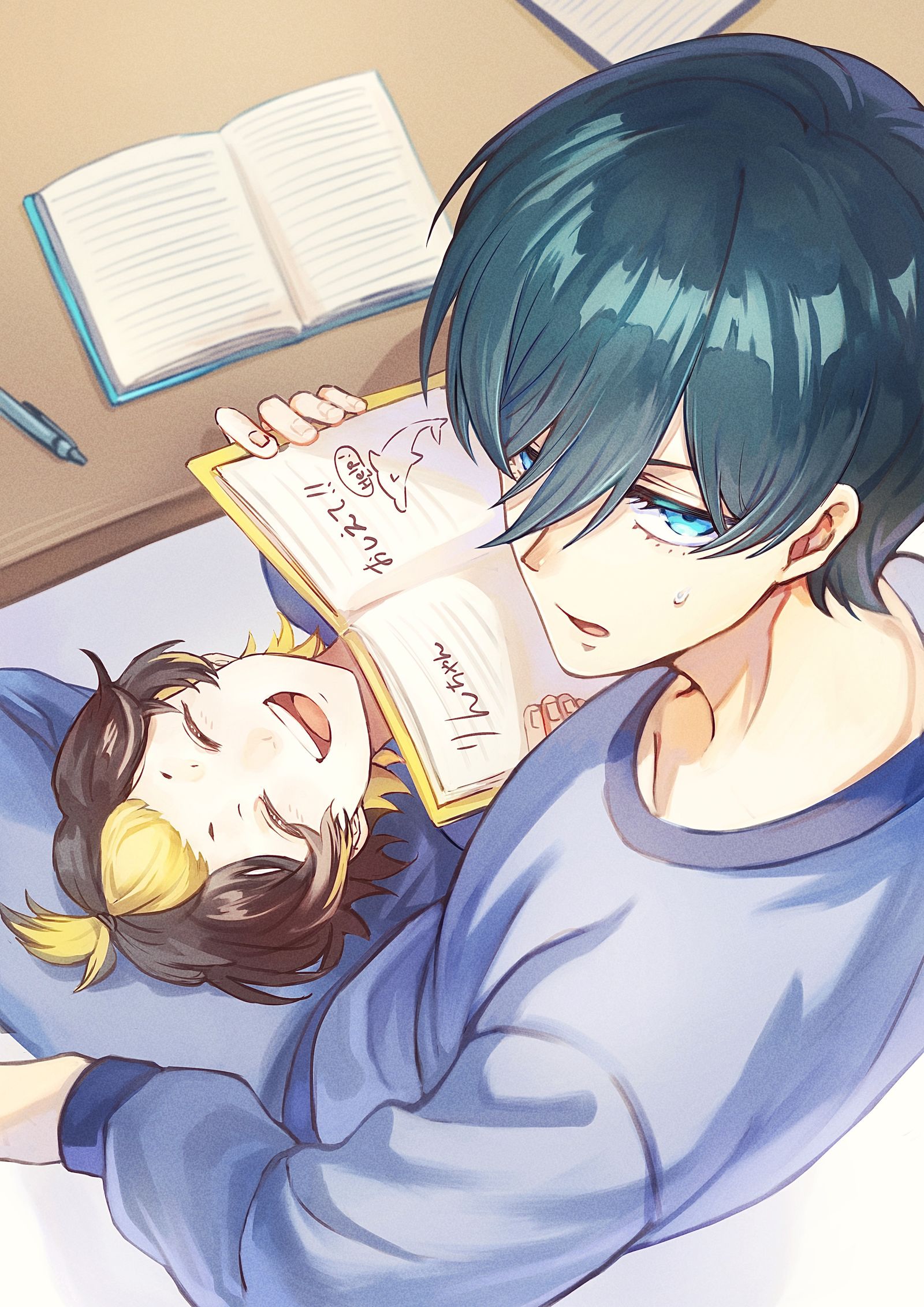 蓝色摇滚FA总结插画图片壁纸