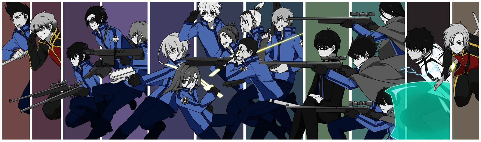 蓝色摇滚乐插画图片壁纸