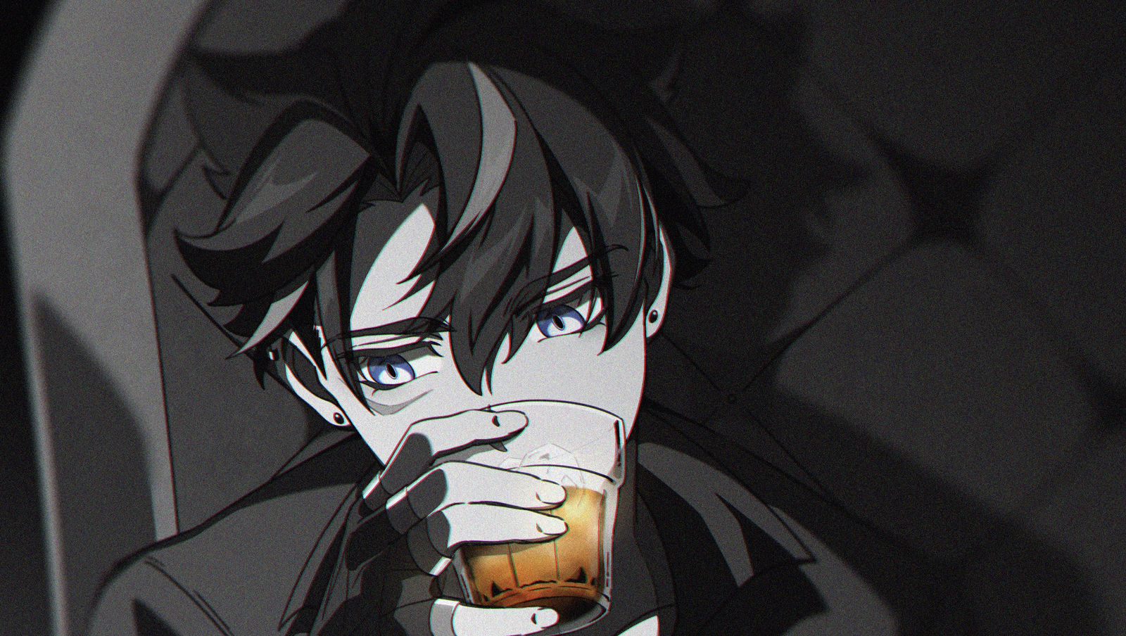 深夜的办公室插画图片壁纸