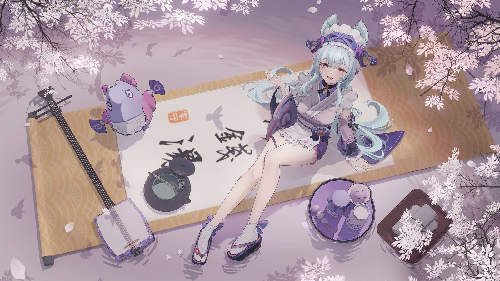 梦之湖插画图片壁纸