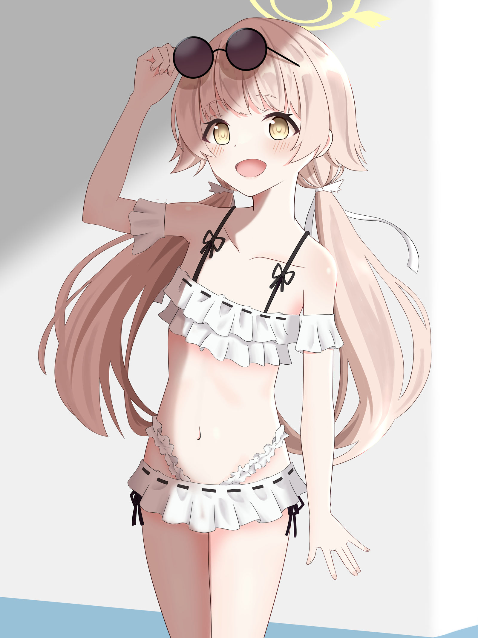 泳装围巾插画图片壁纸