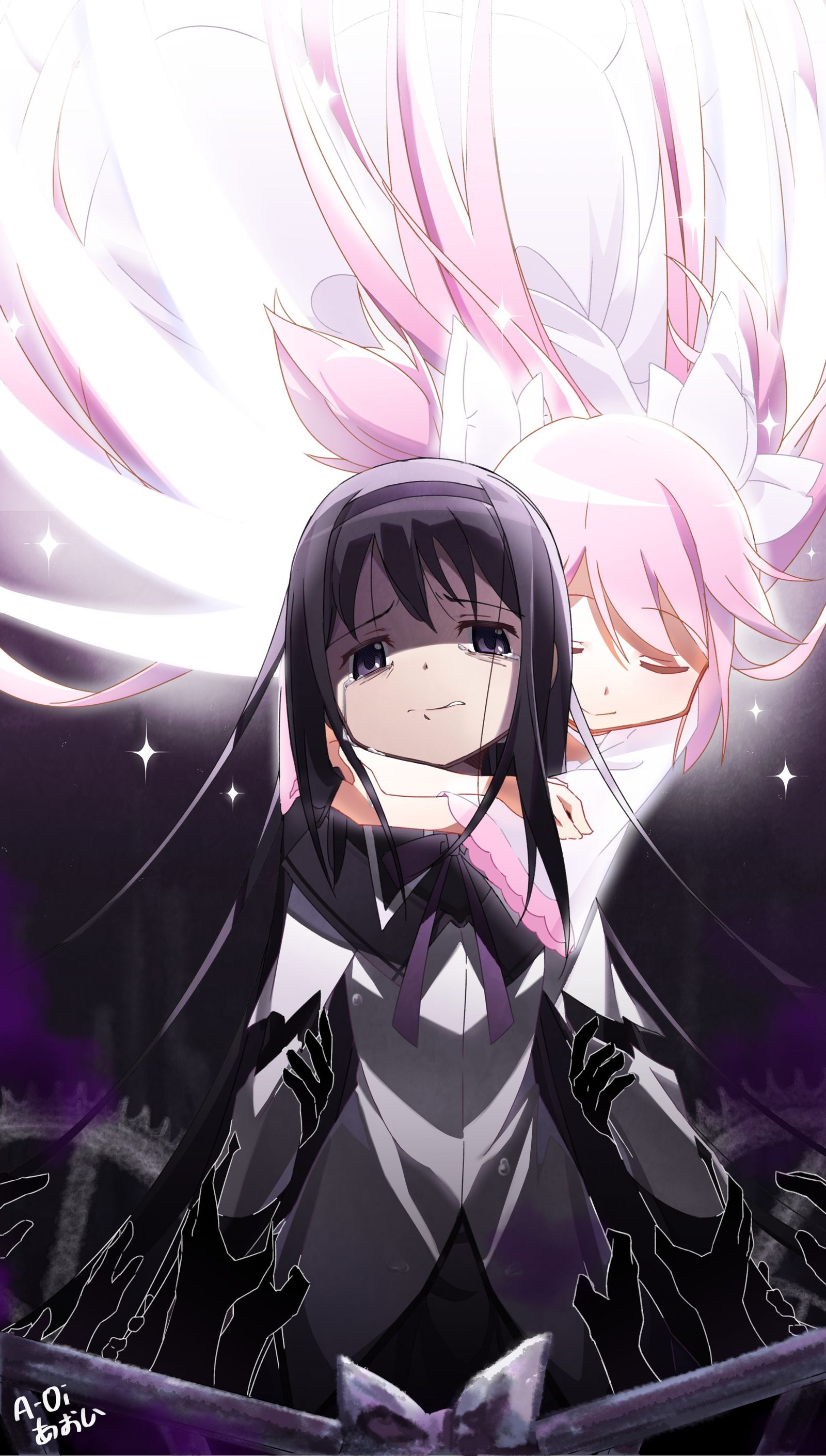 鹿目小圆&晓美穗村头像同人高清图