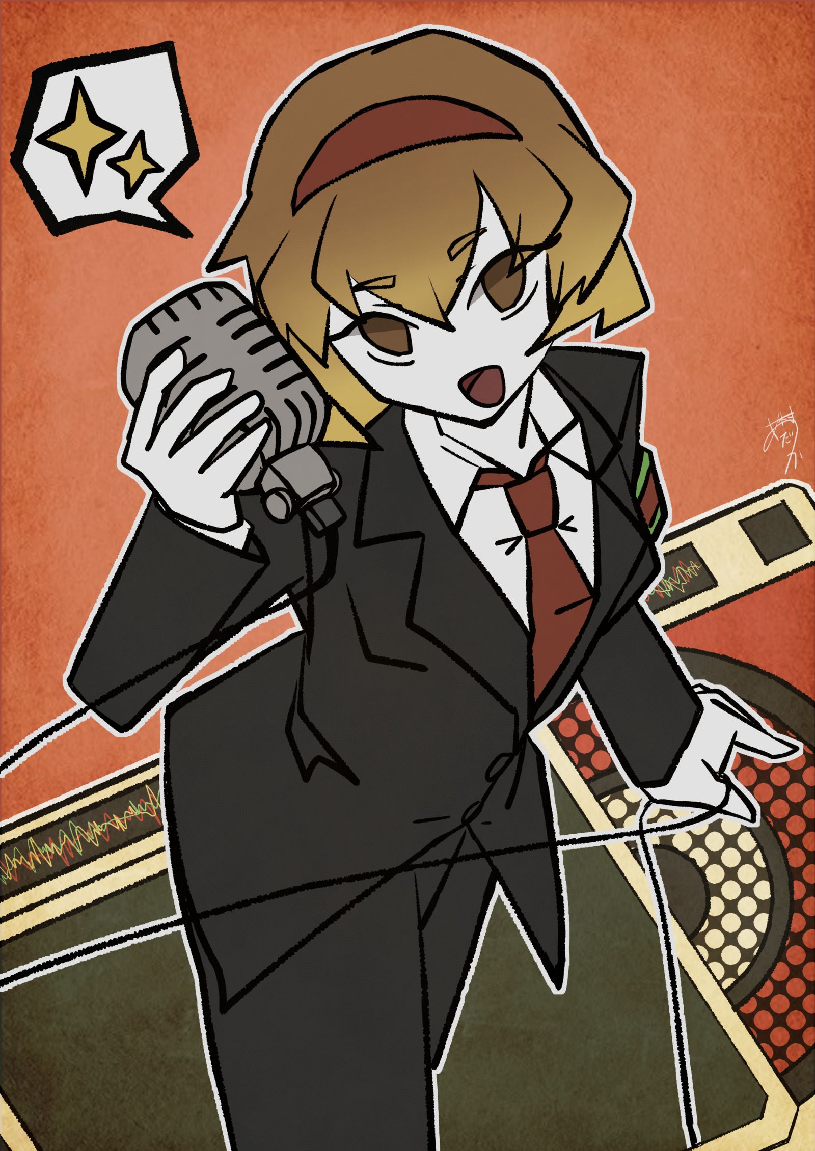 马克特广播插画图片壁纸