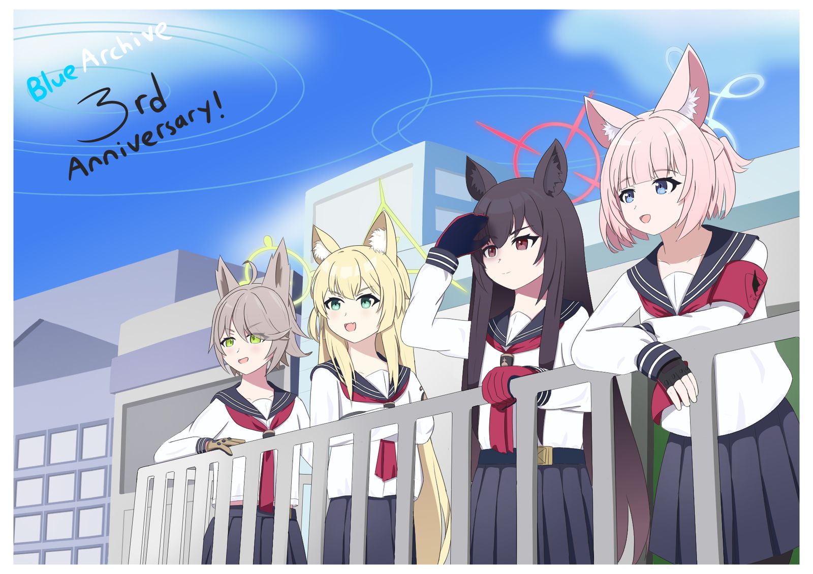 FOX小队《蓝色档案3周年》头像同人高清图