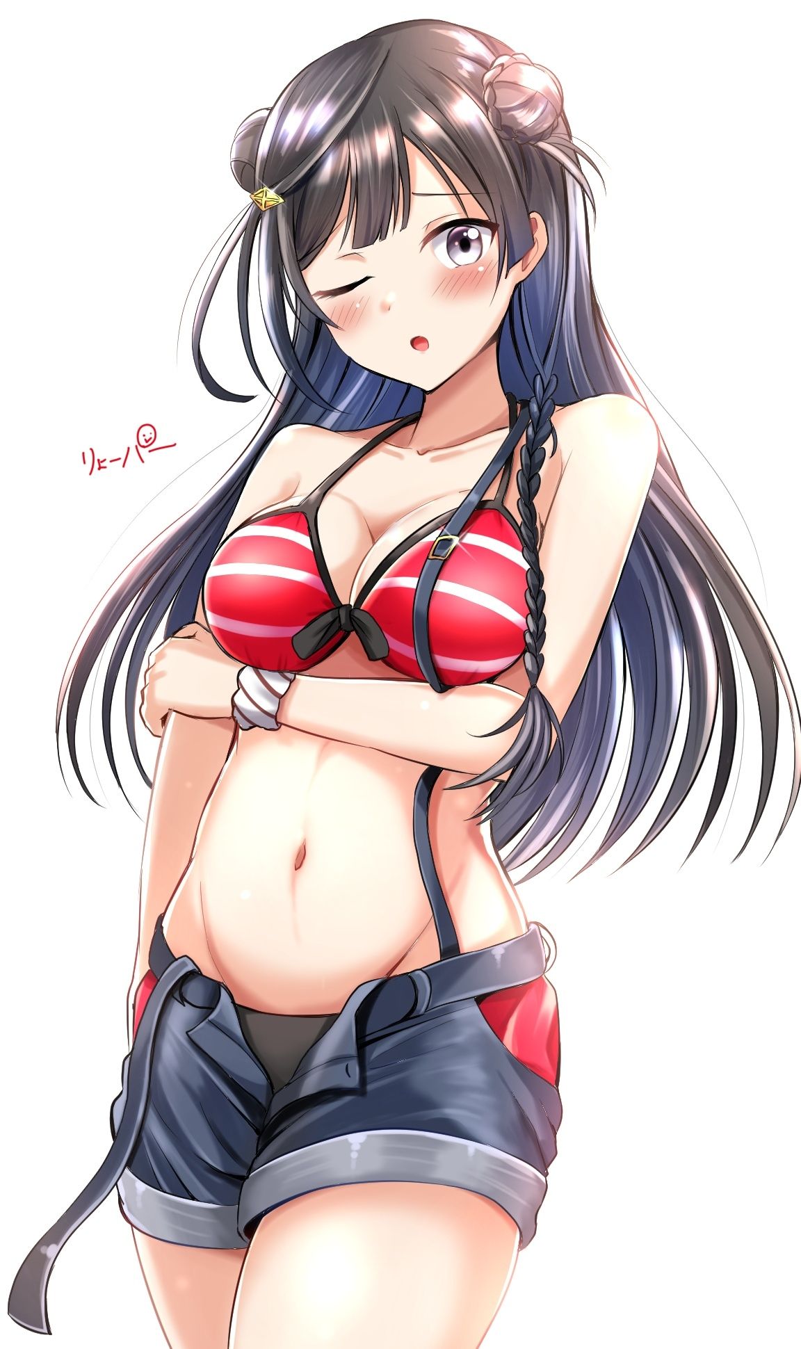 泳装小菜插画图片壁纸
