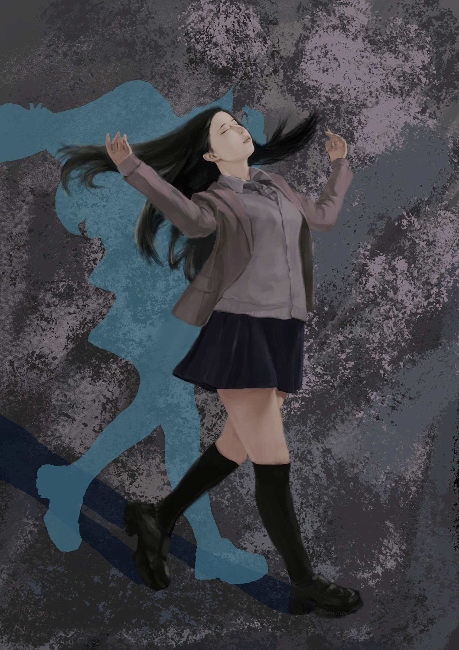 摸鱼插画图片壁纸