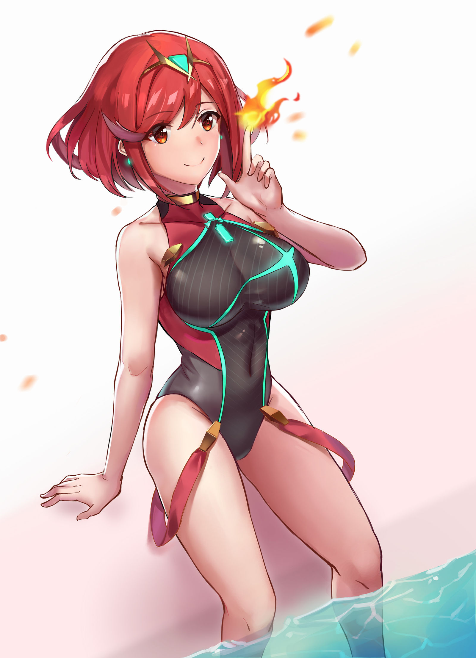 水着姿のホムラ-插图xenoblade2