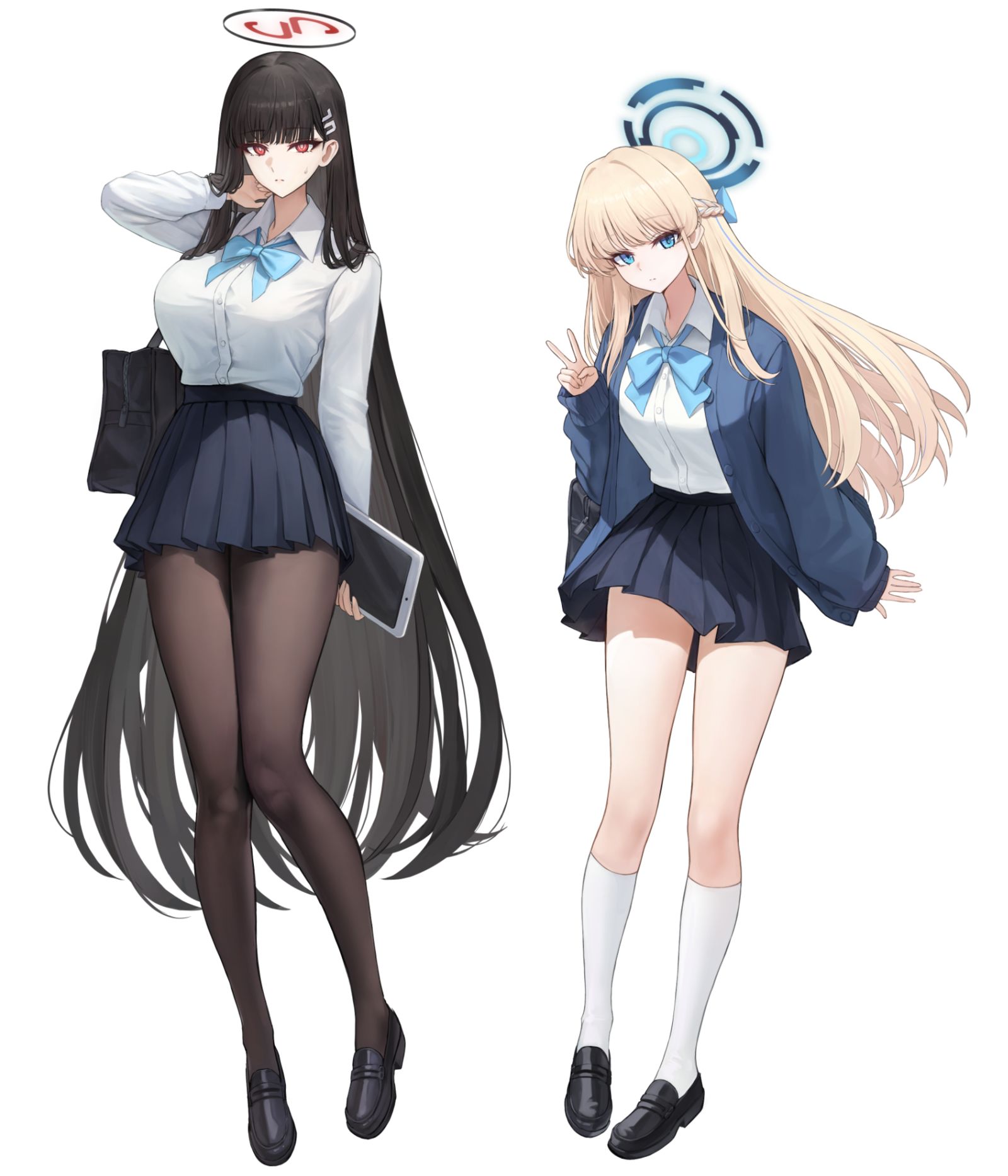 調月リオ&飛鳥馬トキ插画图片壁纸