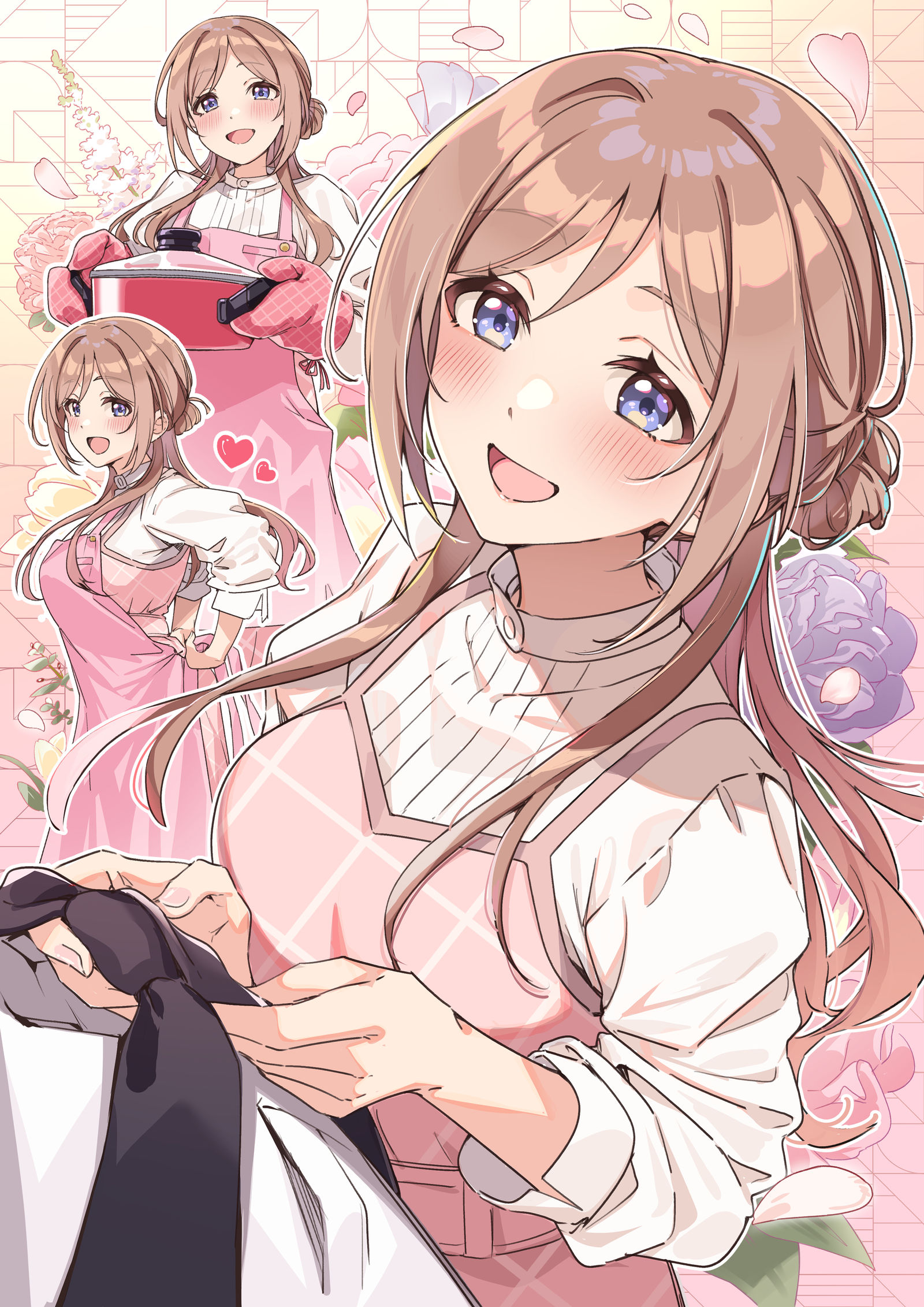 「ほらほら、ネクタイ曲がってるよ」插画图片壁纸