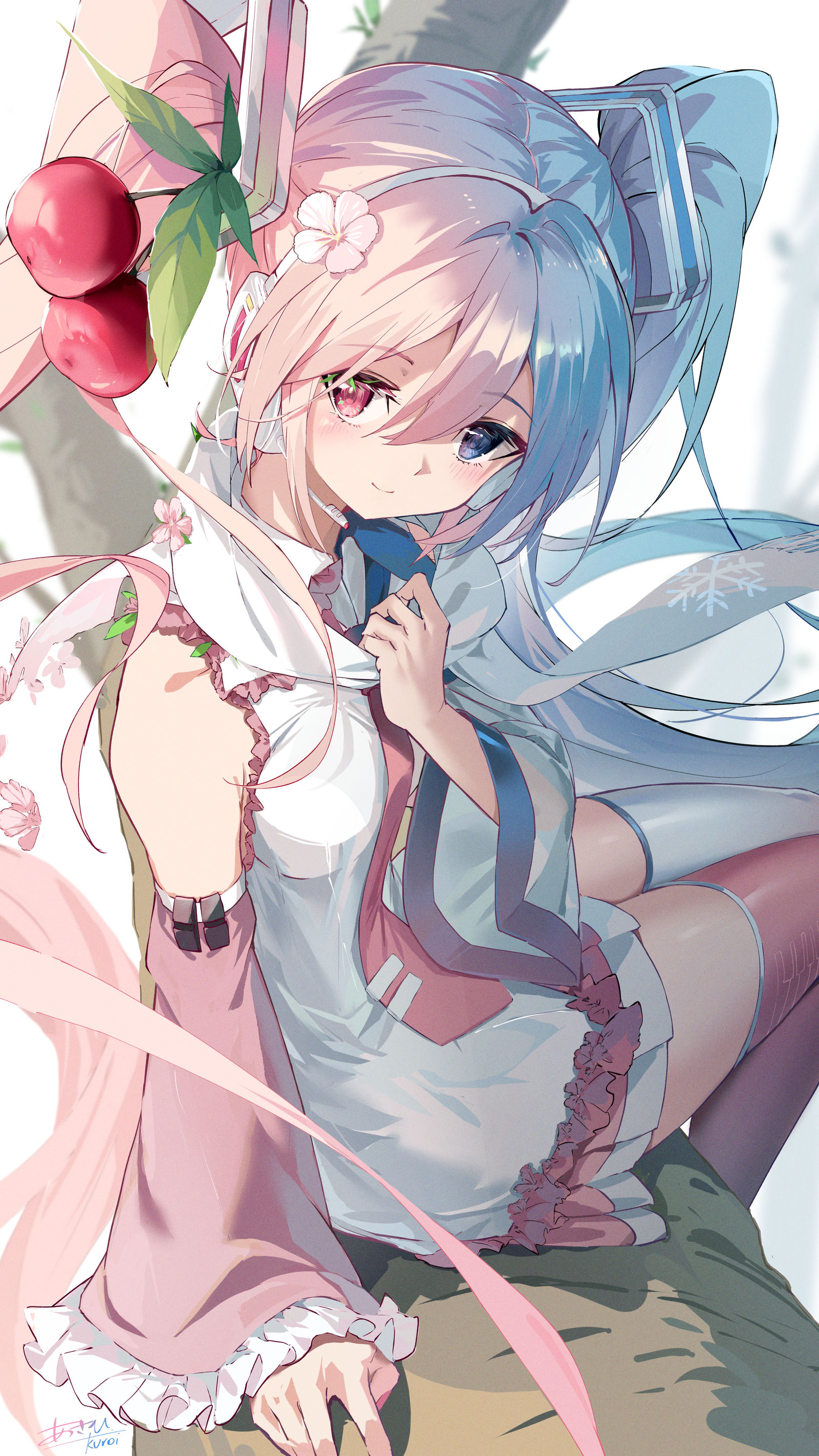 「春に咲く桜」插画图片壁纸