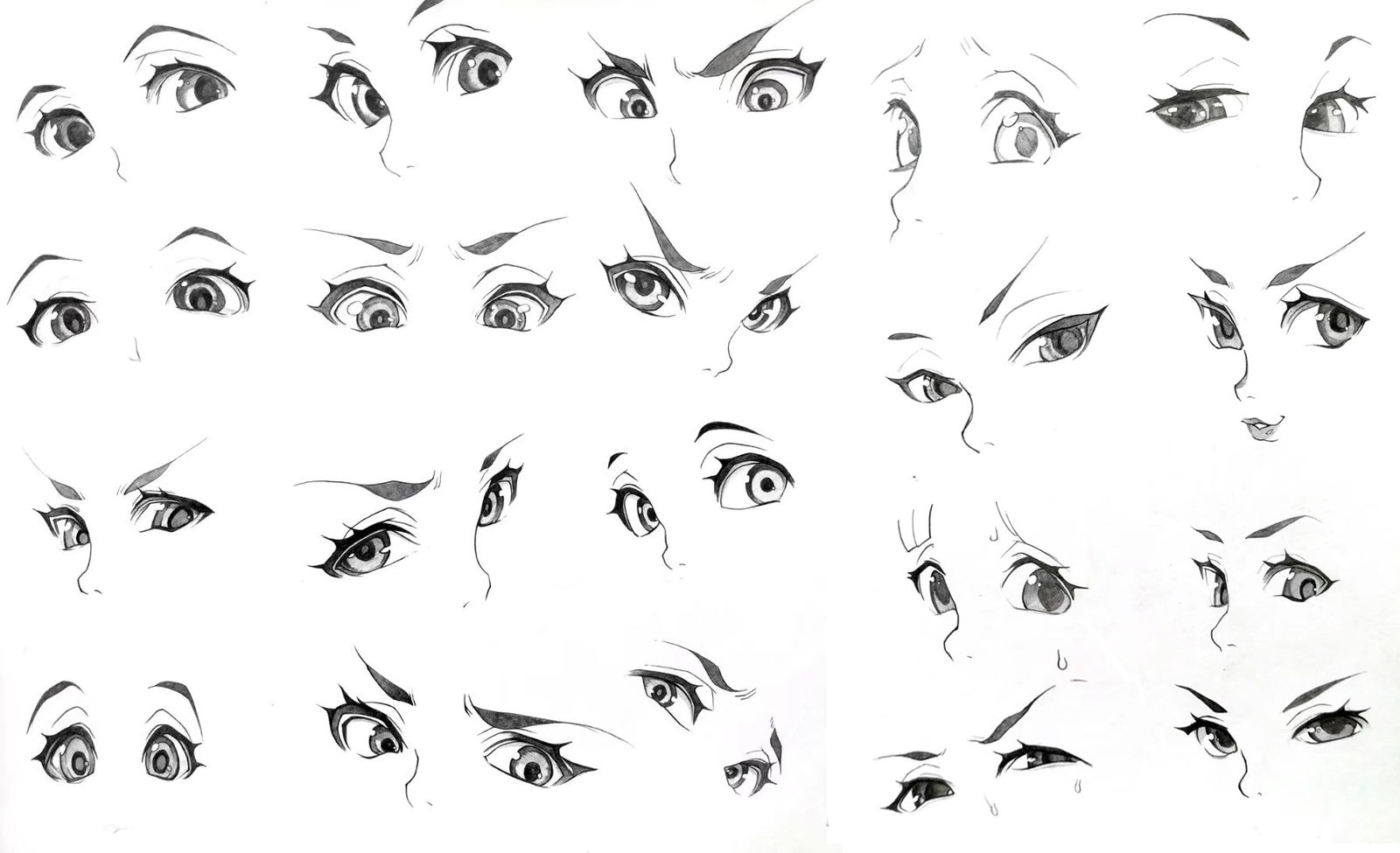 眼睛素材-手绘二次元