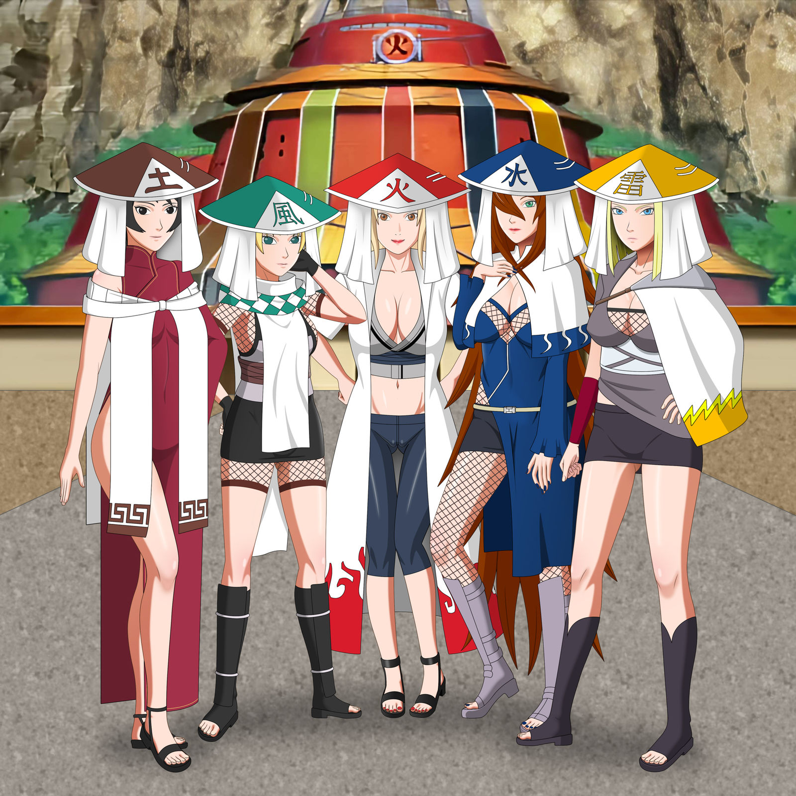 女五影插画图片壁纸