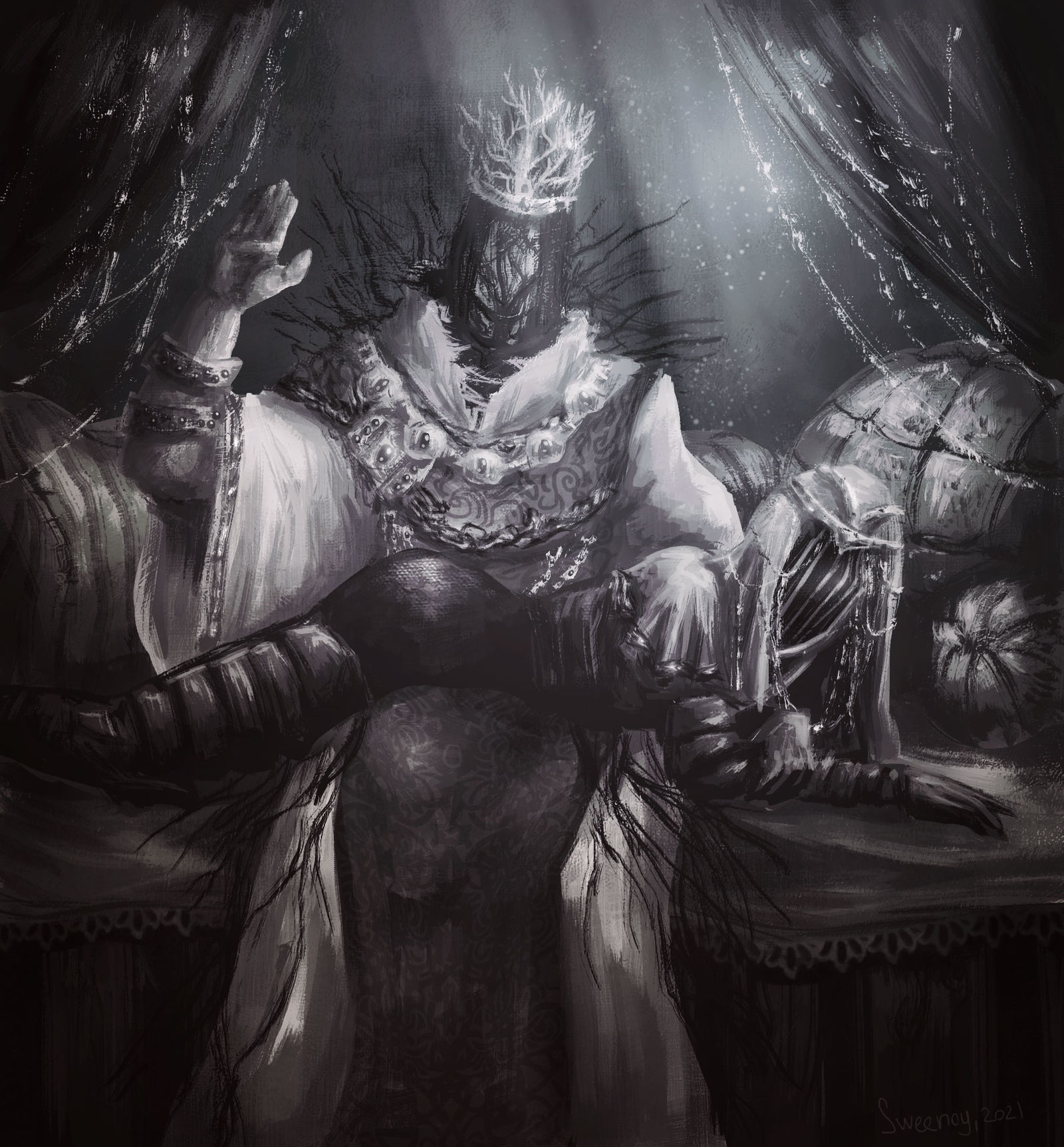 Pontiff Sulyvahn and Dancer插画图片壁纸