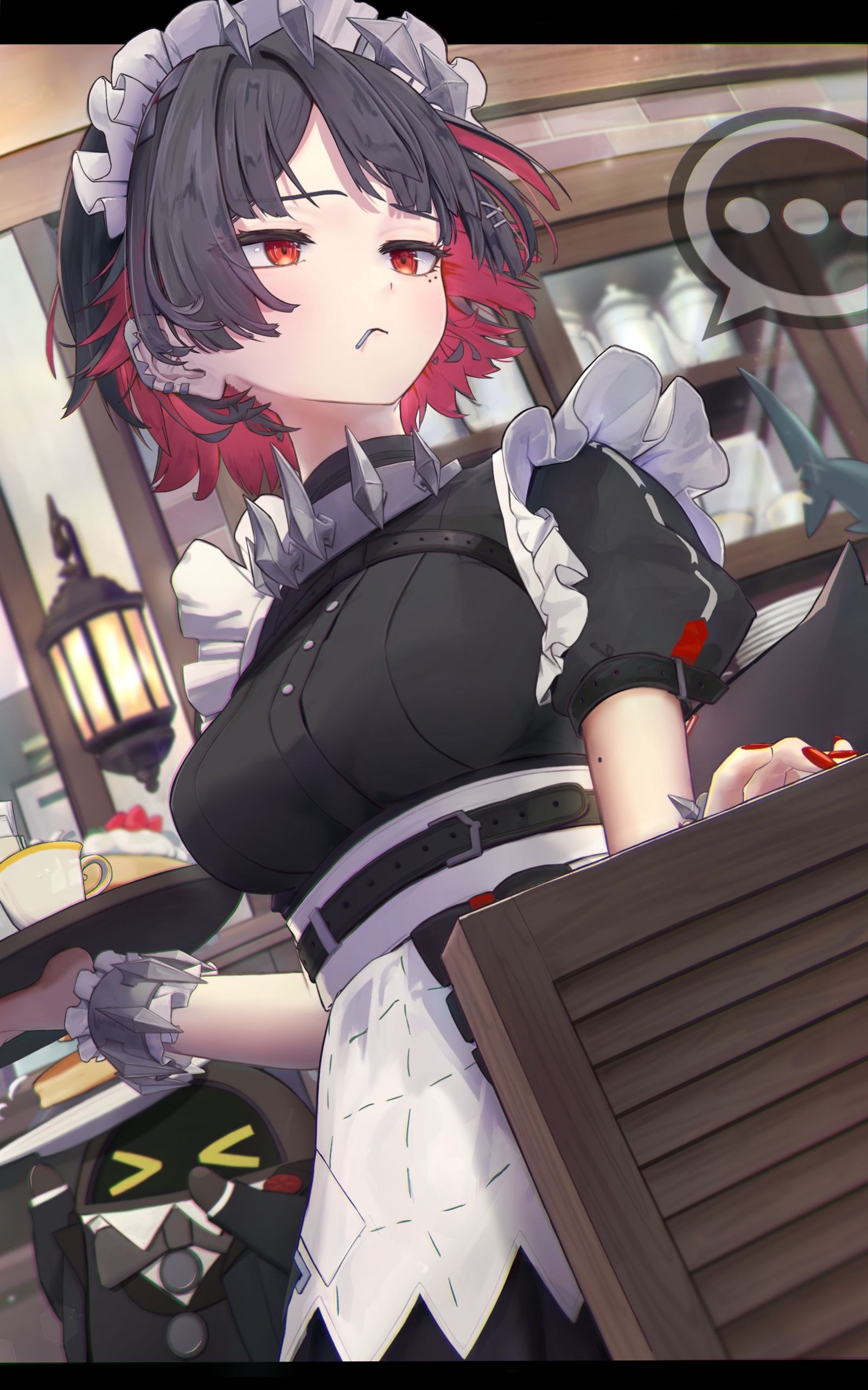 カフェのメイドさん插画图片壁纸