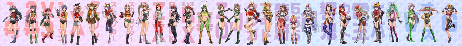 少女仮面ライダー隊插画图片壁纸