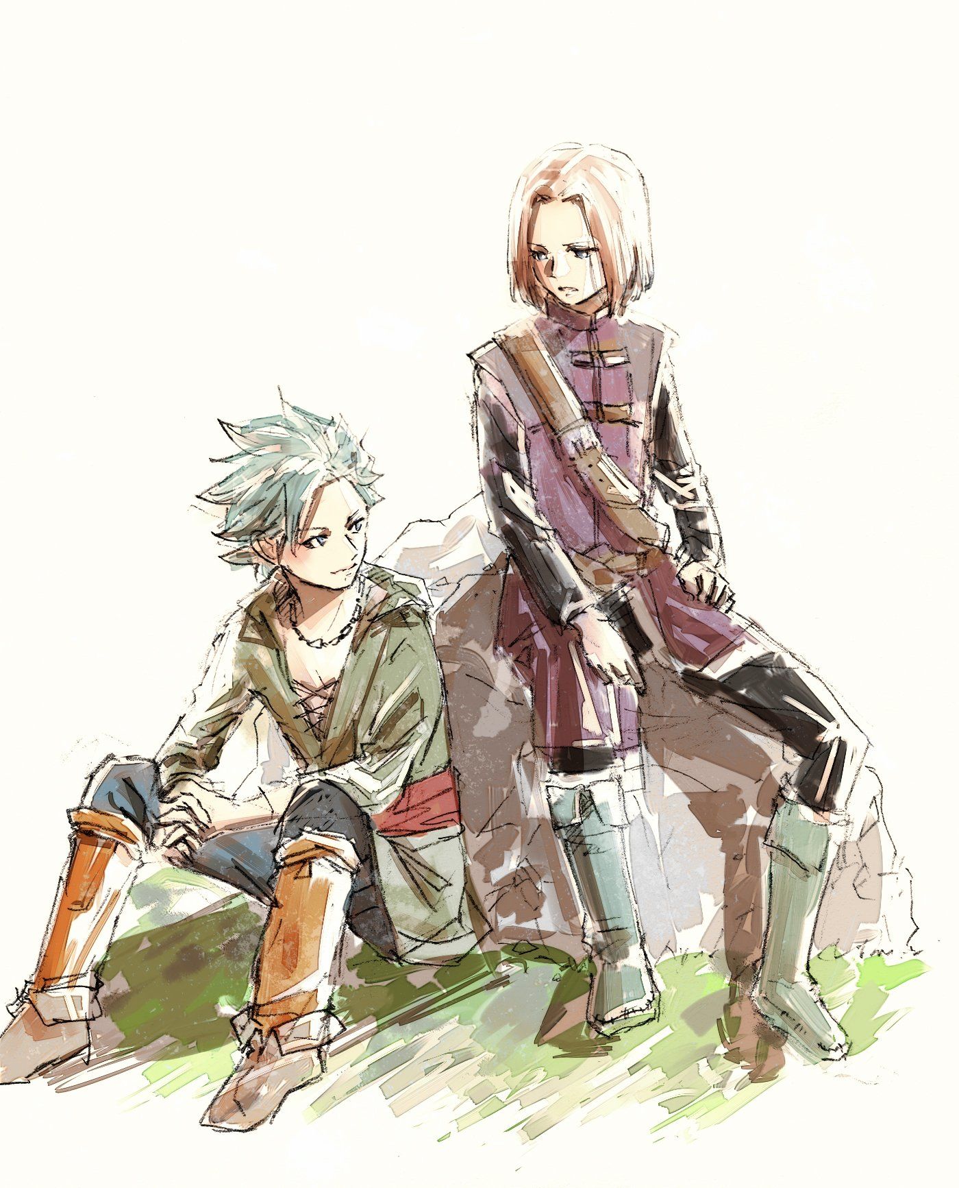 カミュ＆主人公插画图片壁纸
