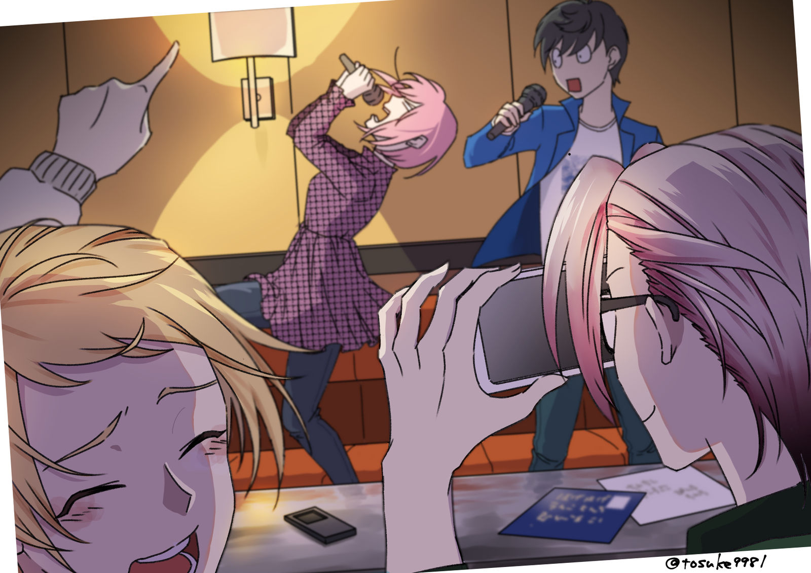 毎週4人でデートしよ插画图片壁纸