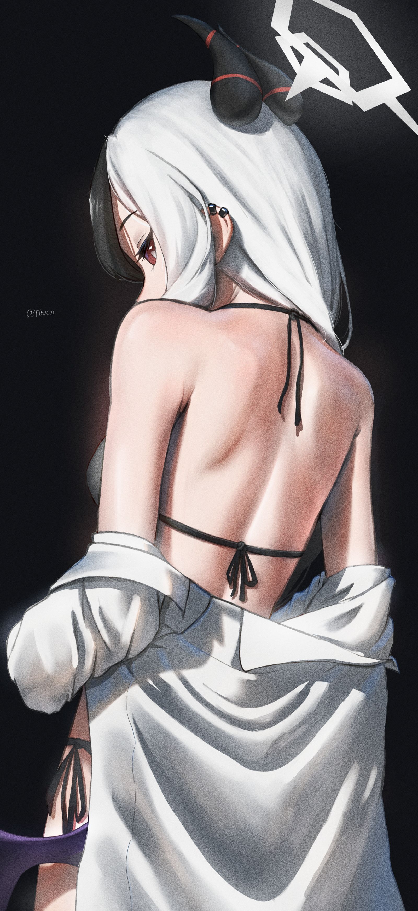 Kayoko's back-鬼方佳世子碧蓝档案