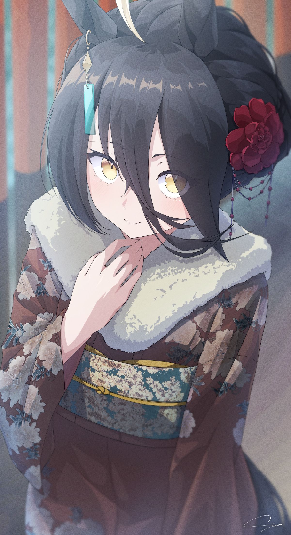 着物カフェ插画图片壁纸