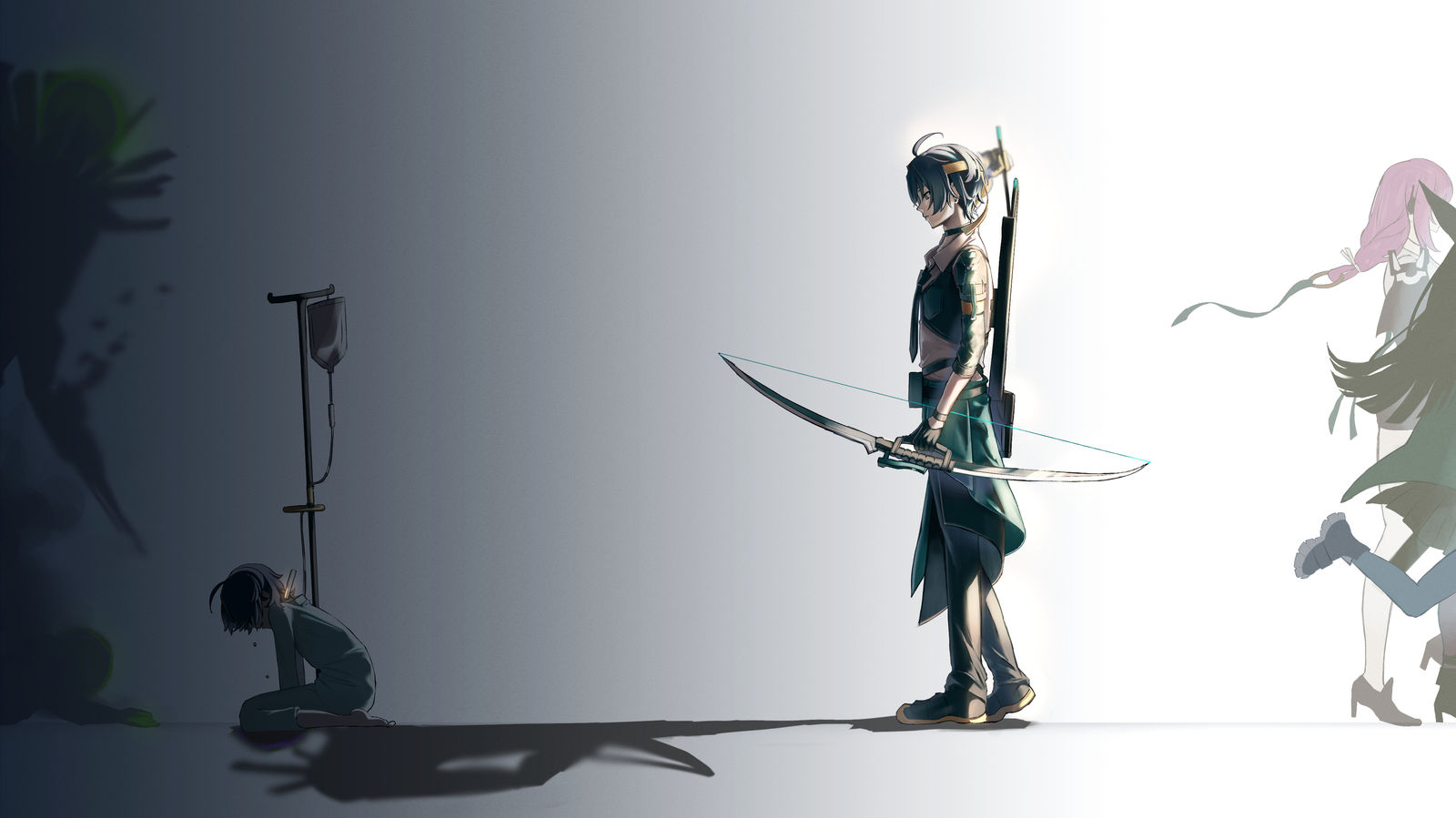 今も一人で戦っている插画图片壁纸