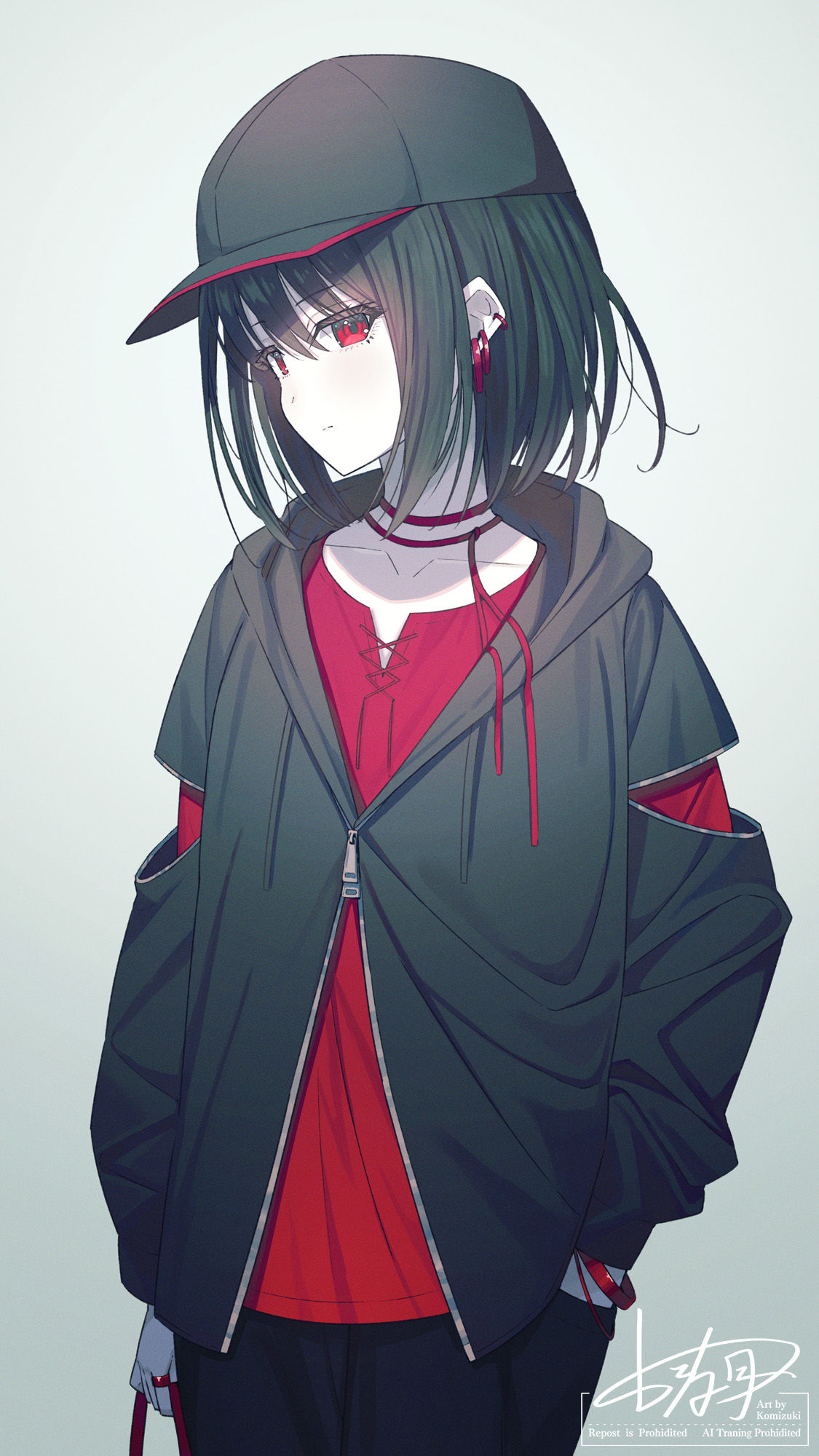 Black＋Red插画图片壁纸