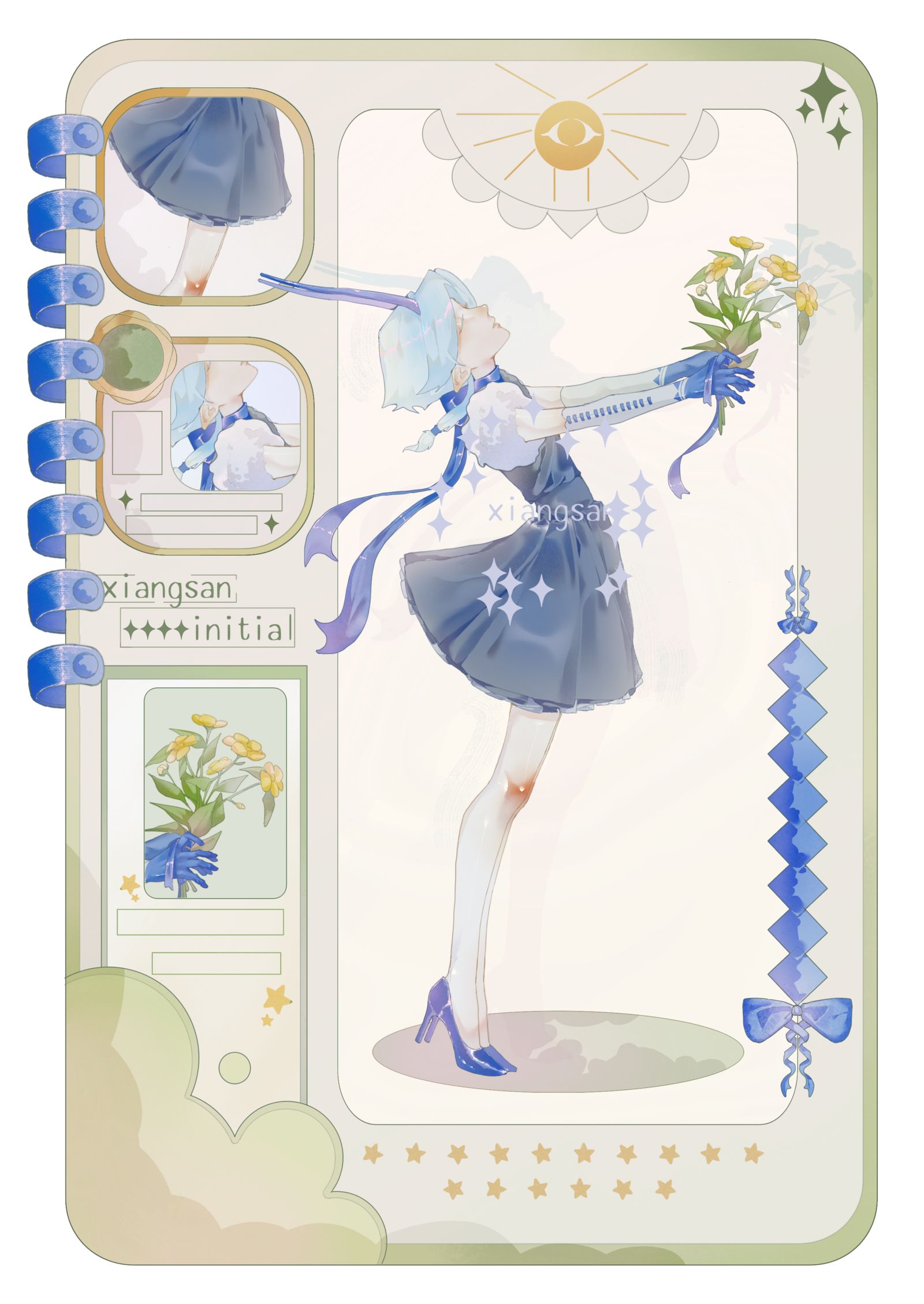 枝上花插画图片壁纸