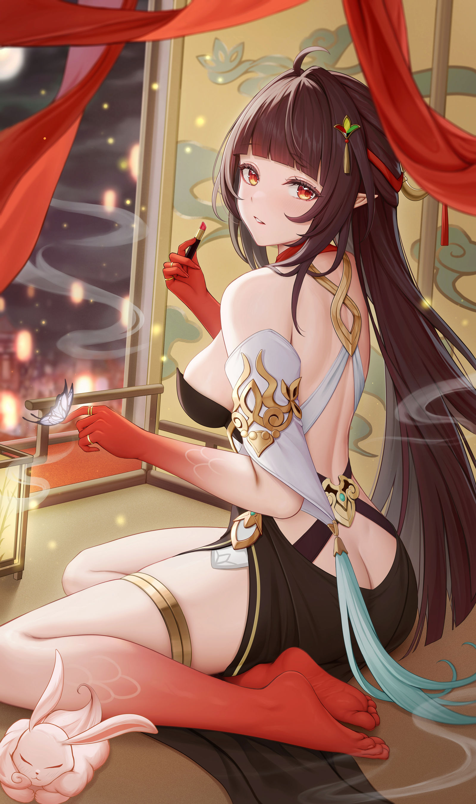 灵砂回眸插画图片壁纸